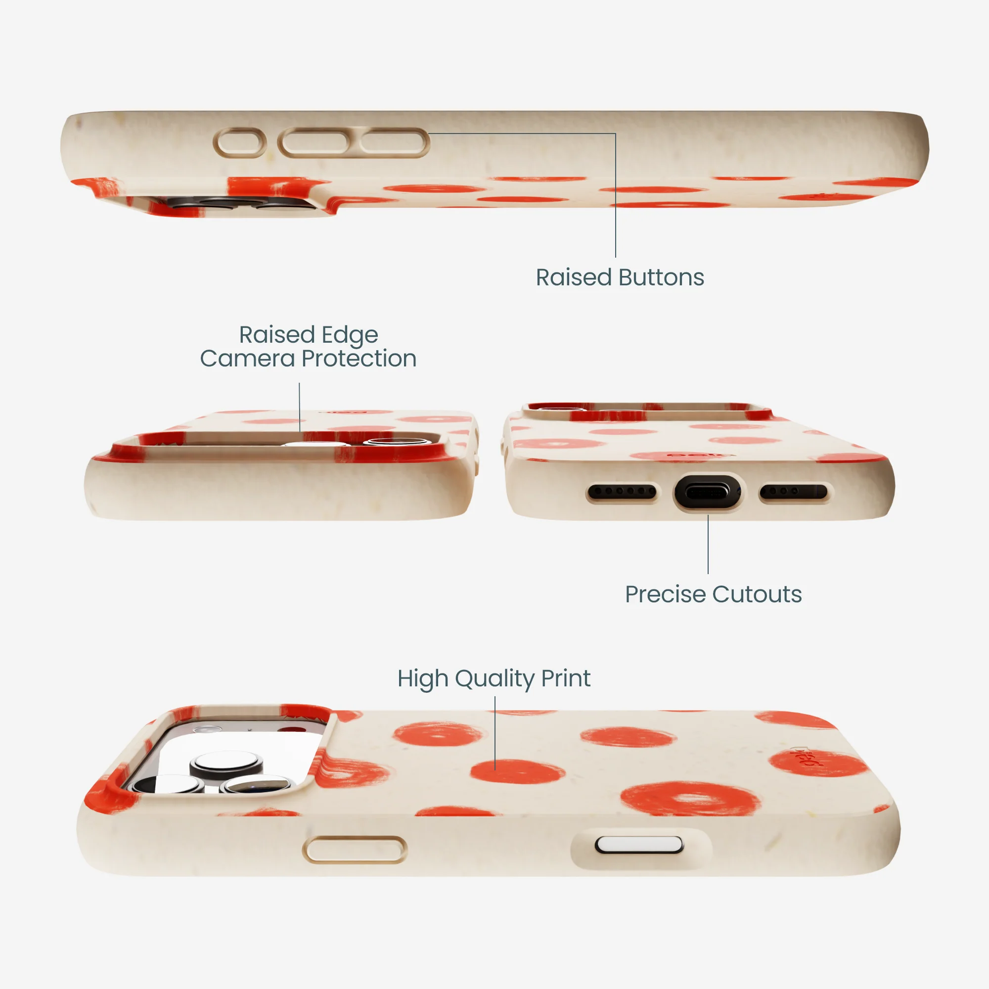Seashell Cheery Dots iPhone 17 Pro Max Case - Image 3