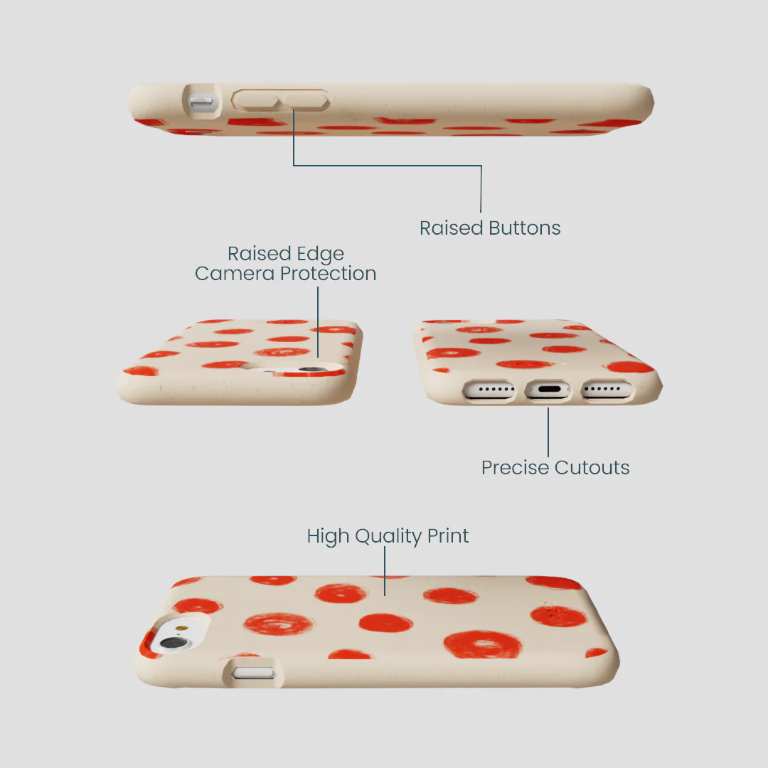 Seashell Cheery Dots iPhone 6/6s/7/8/SE Case - Image 3