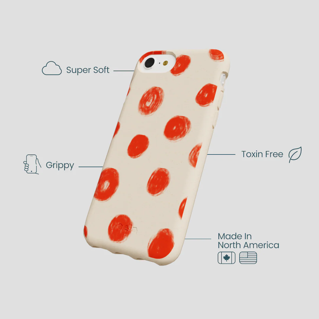 Seashell Cheery Dots iPhone 6/6s/7/8/SE Case - Image 4