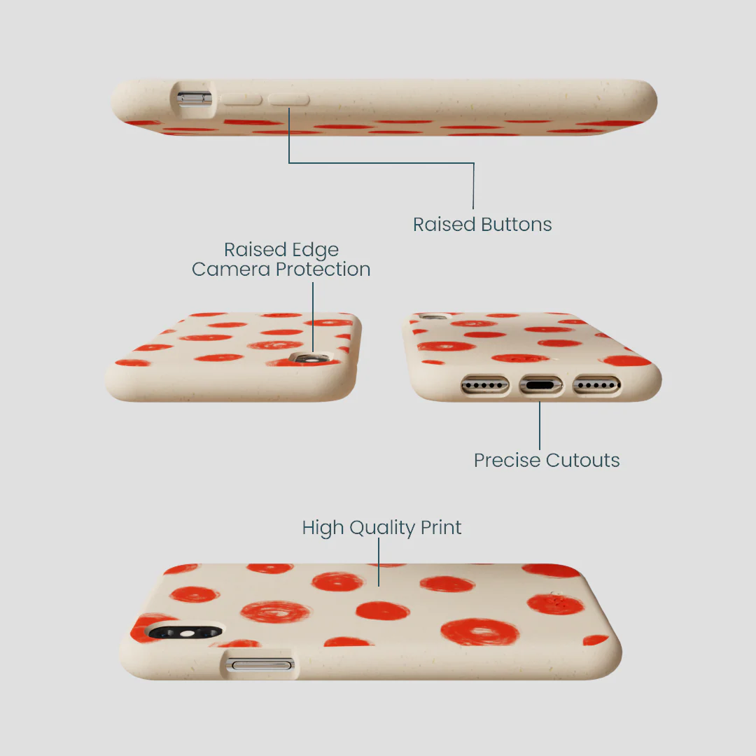 Seashell Cheery Dots iPhone XR Case - Image 3