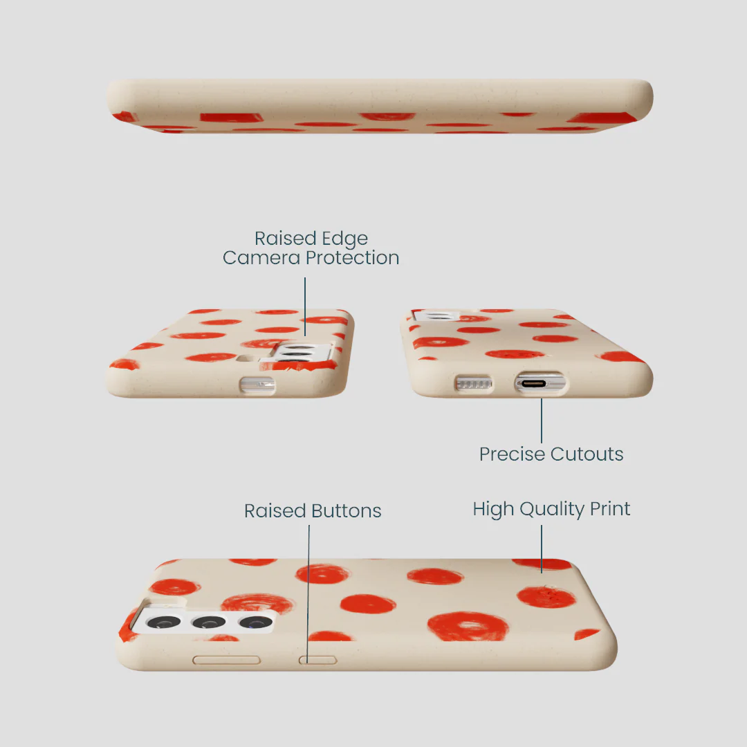 Seashell Cheery Dots Samsung Galaxy S22 Case - Image 3