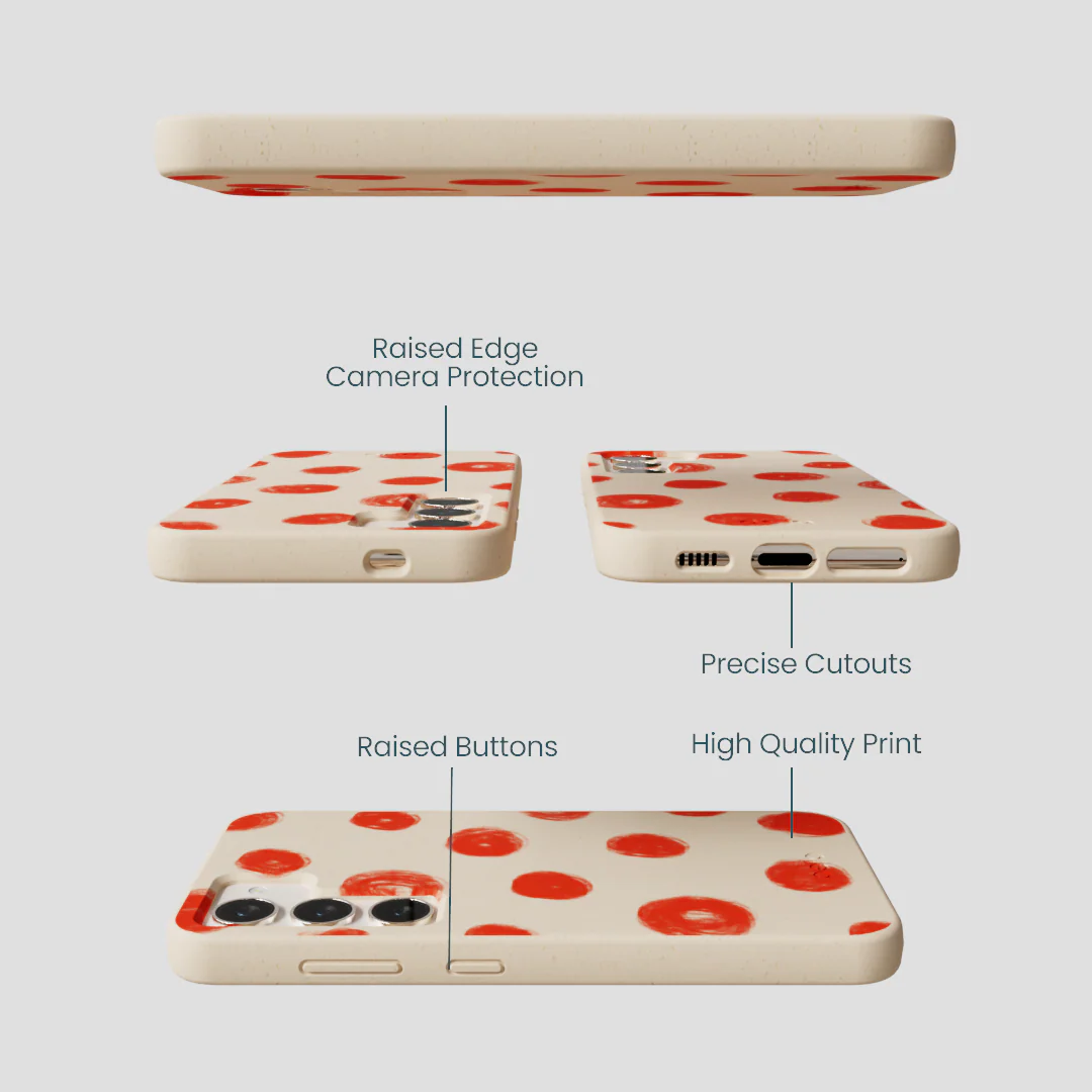 Seashell Cheery Dots Samsung Galaxy S23 Case - Image 3