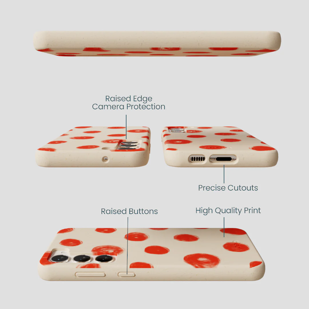 Seashell Cheery Dots Samsung Galaxy S23+(Plus) Case - Image 3