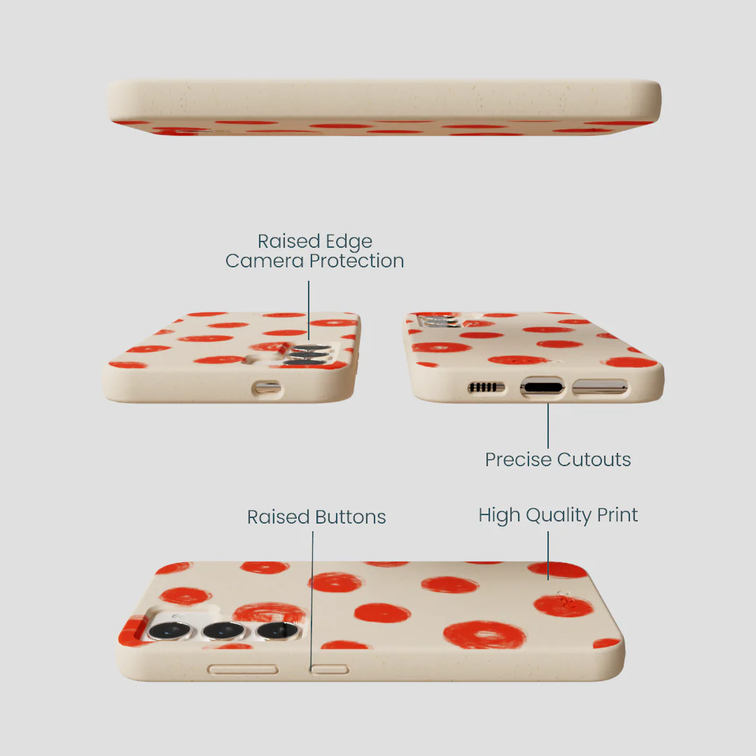 Seashell Cheery Dots Samsung Galaxy S24 Case - Image 3