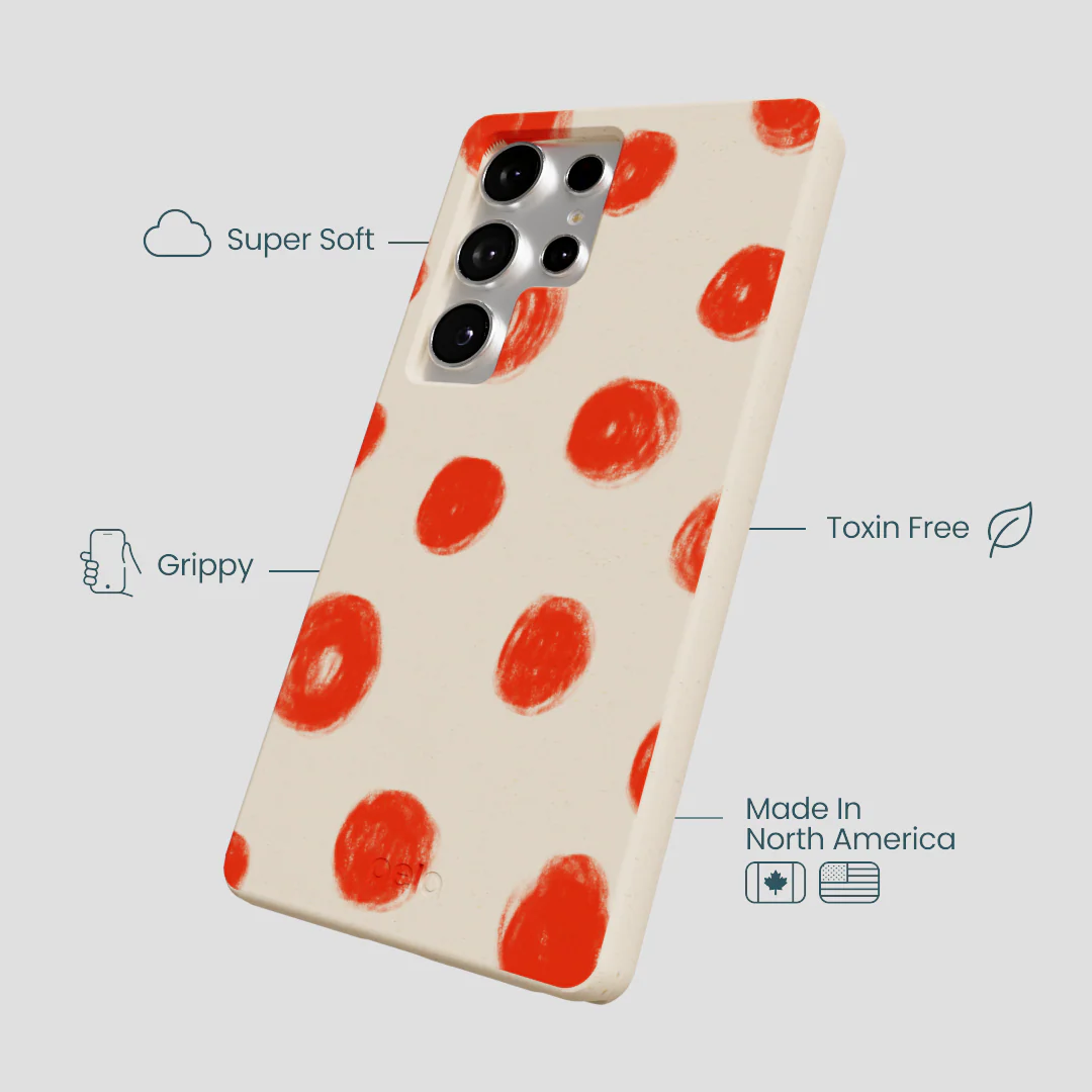 Seashell Cheery Dots Samsung Galaxy S25 Ultra Case - Image 4