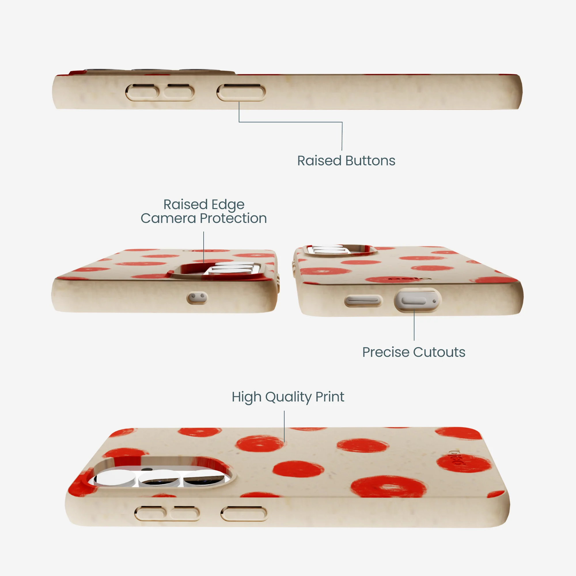 Seashell Cheery Dots Samsung Galaxy S26 Case - Image 3