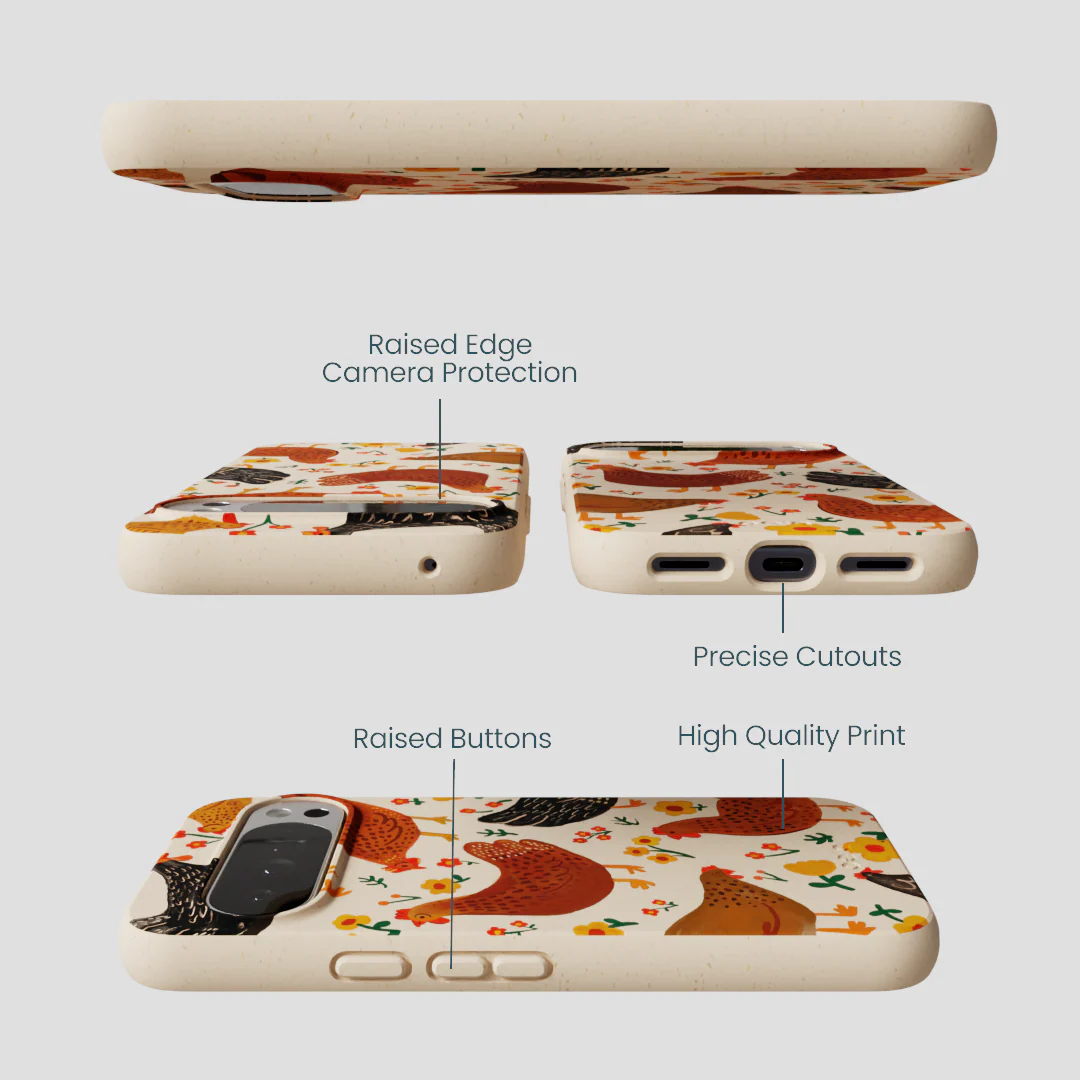 Seashell Chicken Garden Google Pixel 10 Pro XL Case - Image 2