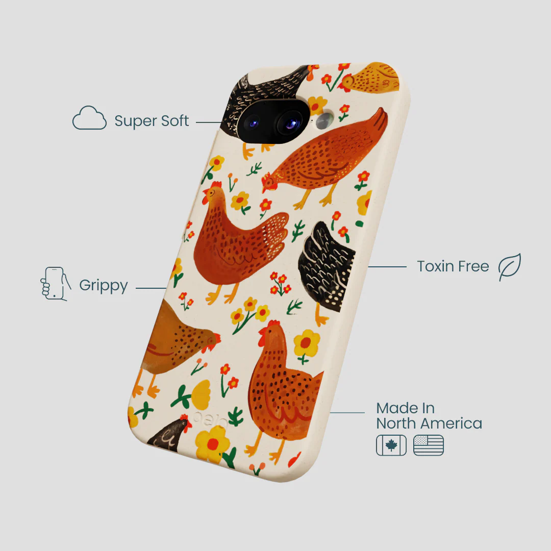 Seashell Chicken Garden Google Pixel 9a Case - Image 3
