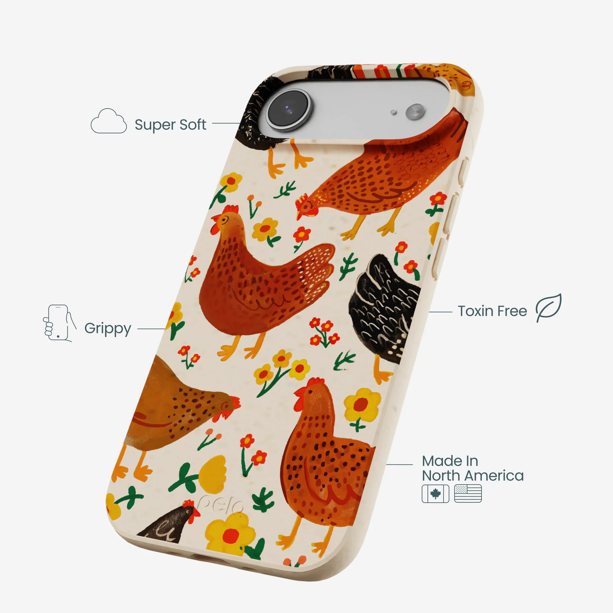 Seashell Chicken Garden iPhone Air Case - Image 4