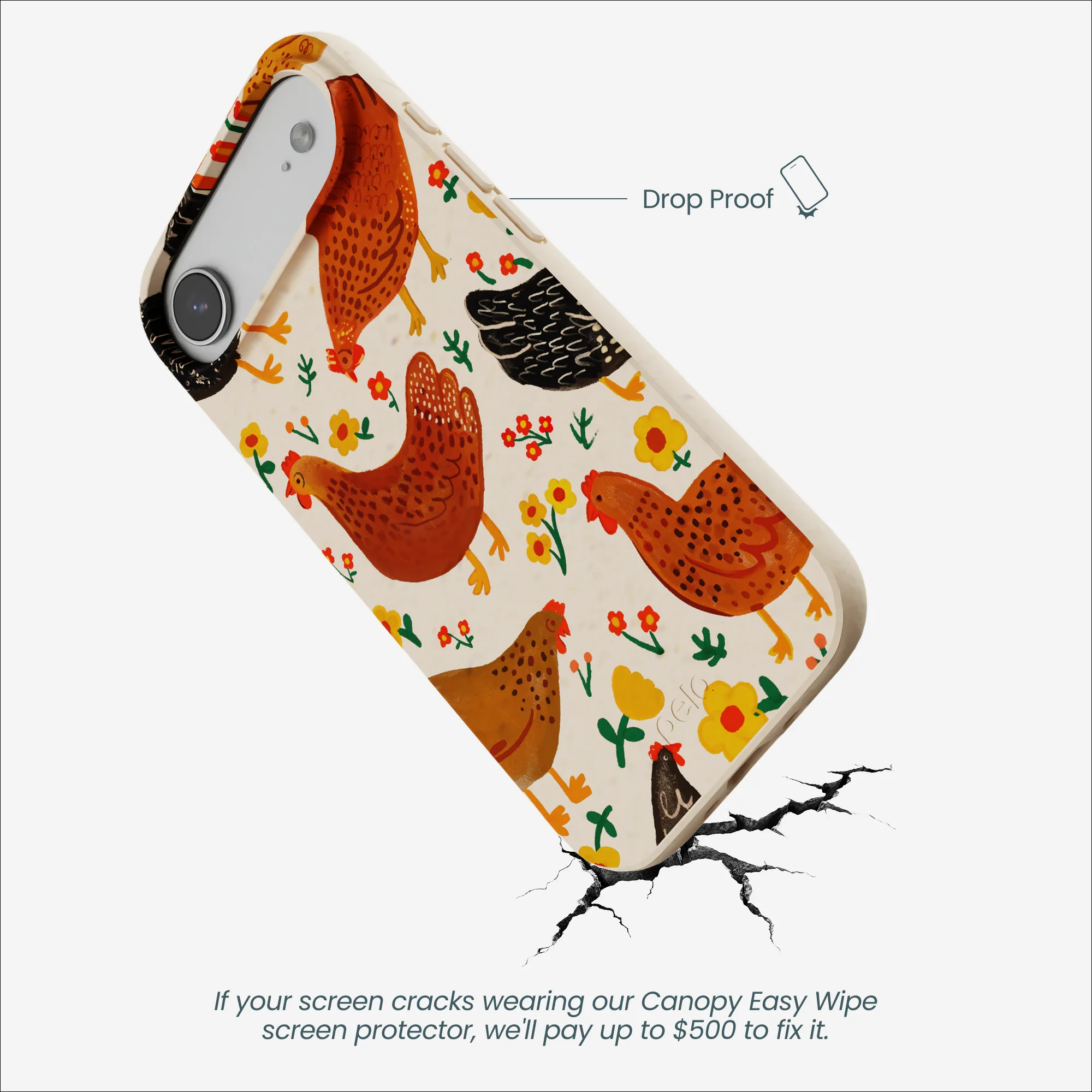 Seashell Chicken Garden iPhone Air Case - Image 5