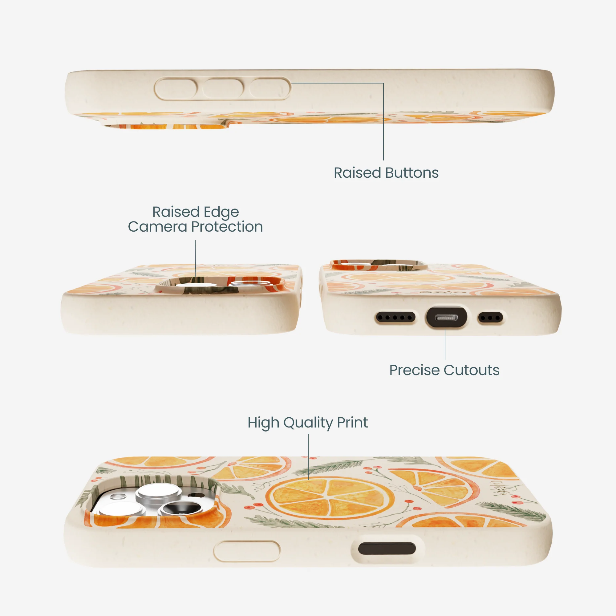 Seashell Citrus Cheer iPhone 16 Pro Max Case - Image 3