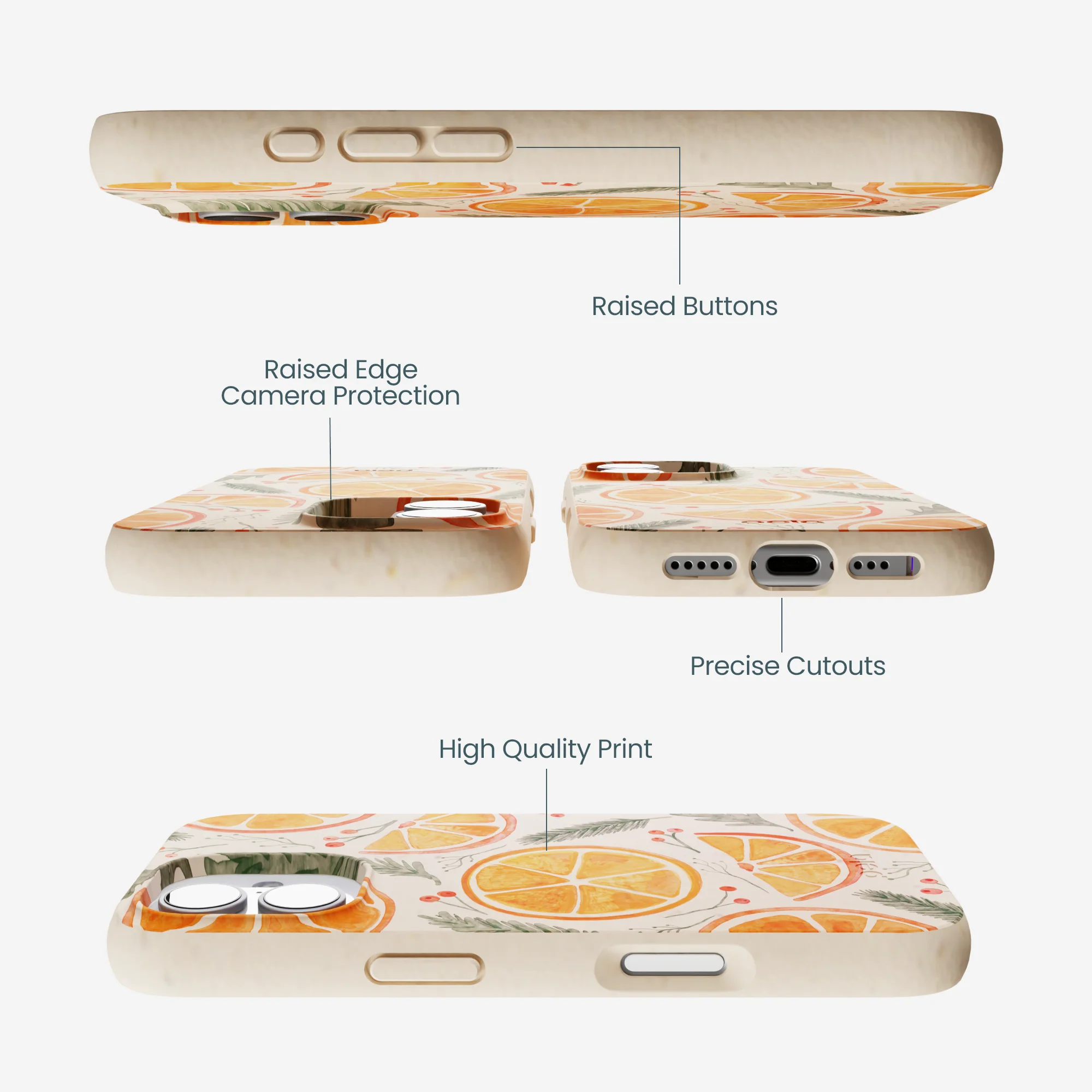 Seashell Citrus Cheer iPhone 17 Case - Image 3