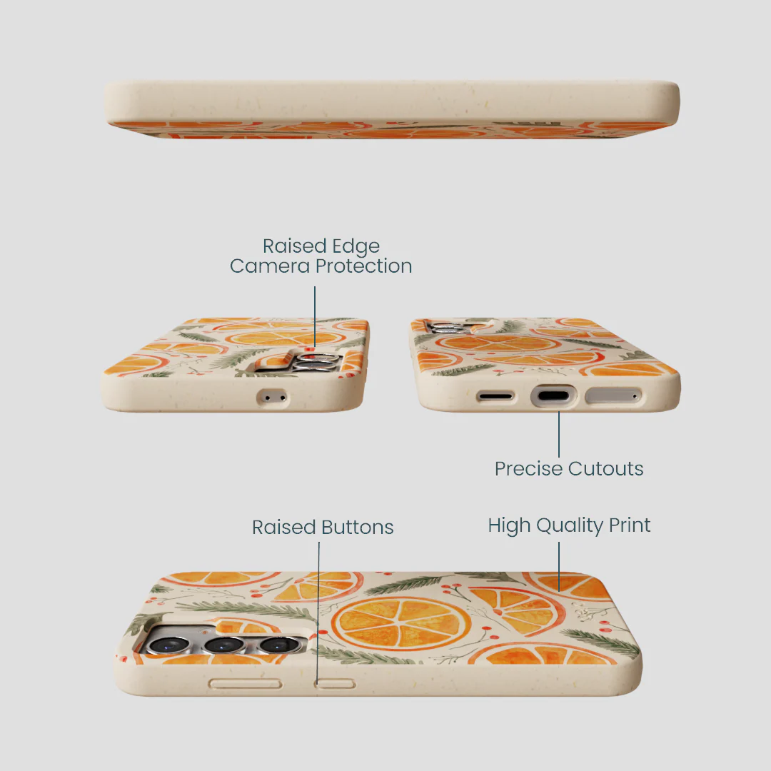 Seashell Citrus Cheer Samsung Galaxy S25 Case - Image 3