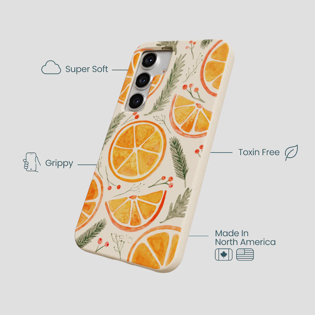 Seashell Citrus Cheer Samsung Galaxy S25 Case - Image 4