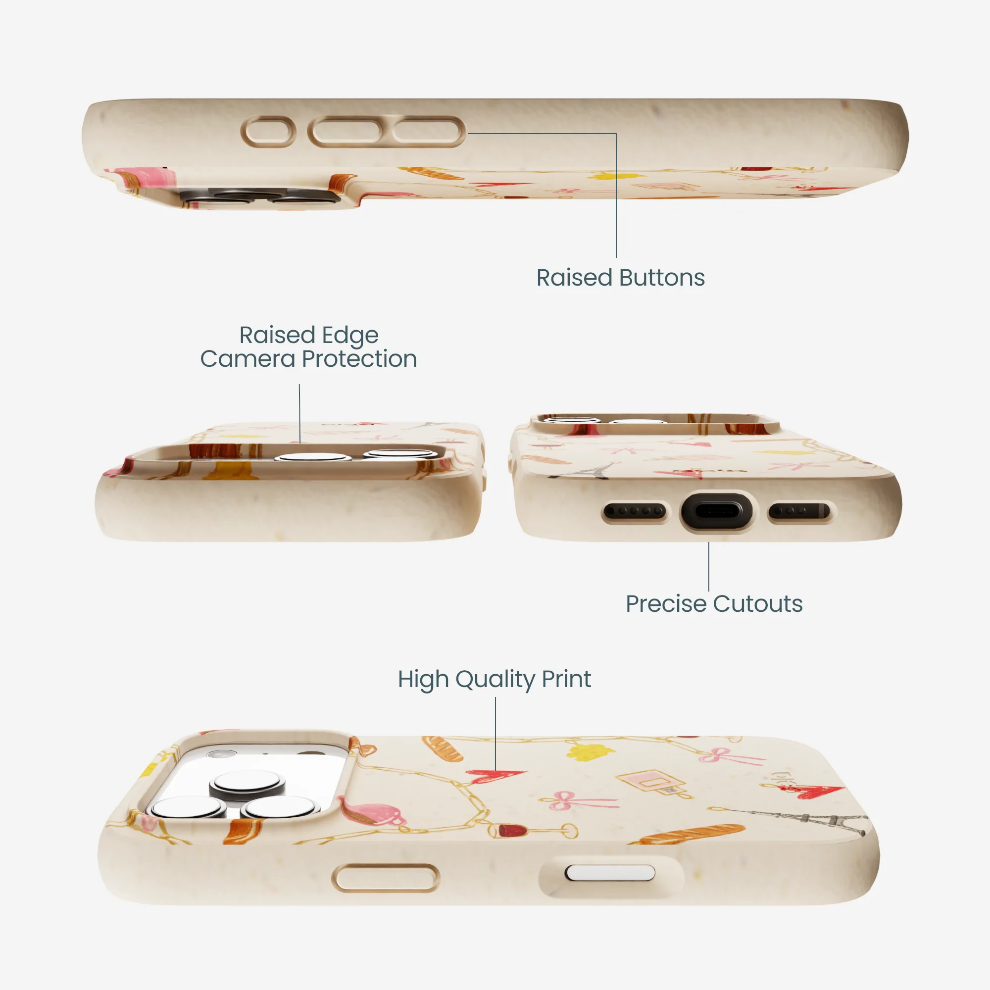Seashell City of Love iPhone 17 Pro Case - Image 3