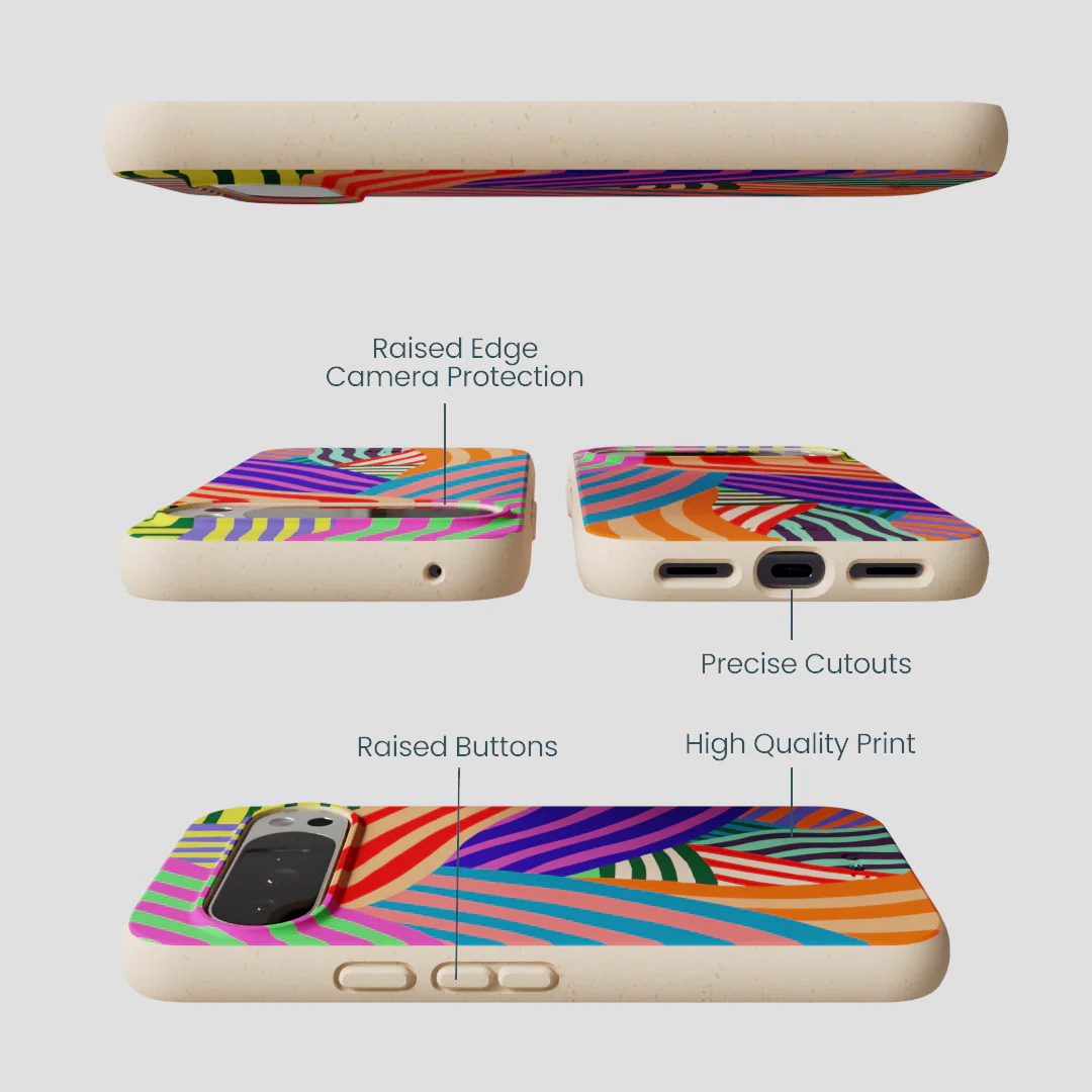 Seashell Clownish Stripes Google Pixel 10 Pro XL Case - Image 3