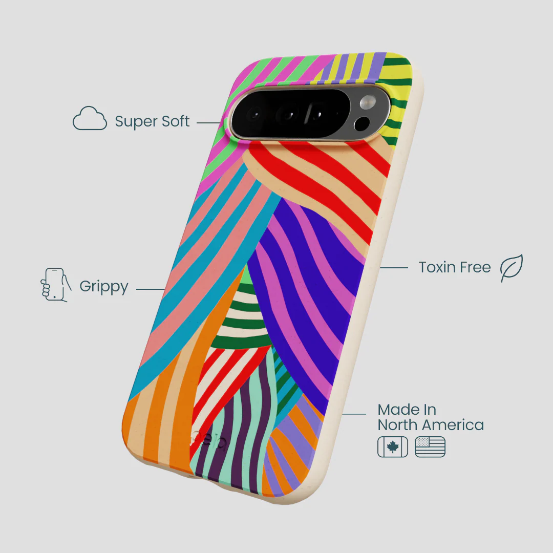 Seashell Clownish Stripes Google Pixel 10 Pro XL Case - Image 4