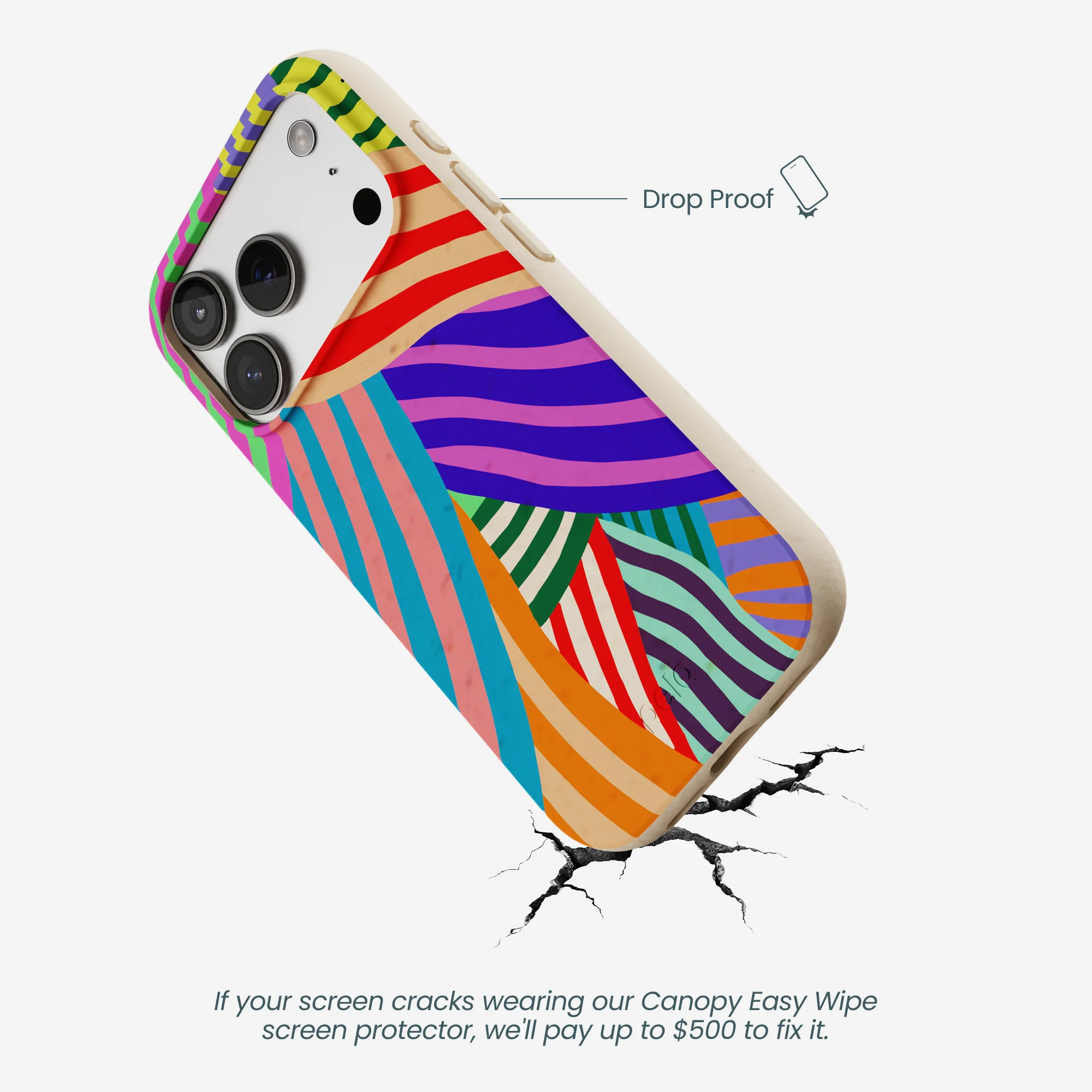 Seashell Clownish Stripes iPhone 17 Pro Case - Image 5