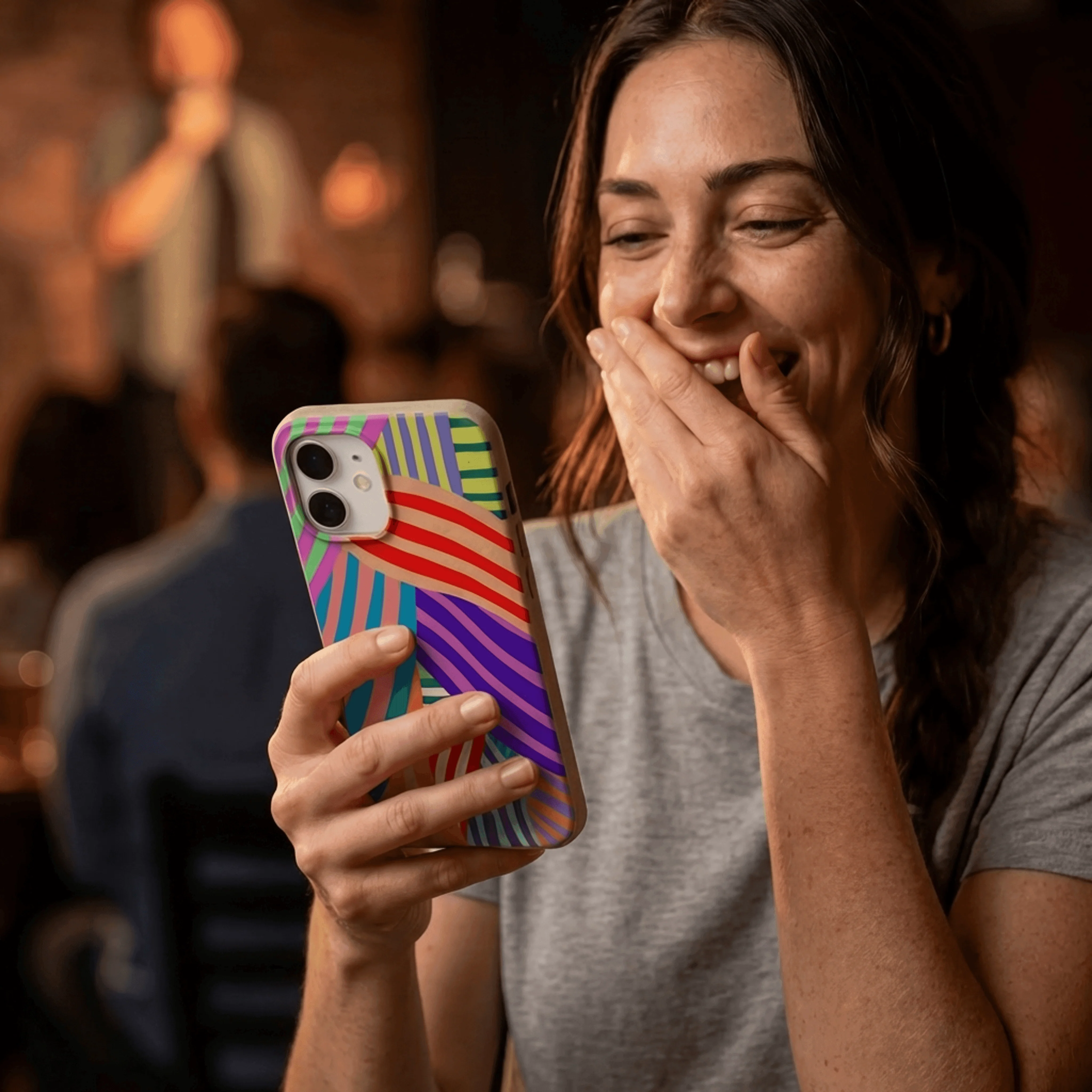 Seashell Clownish Stripes iPhone 17 Pro Max Case - Image 2