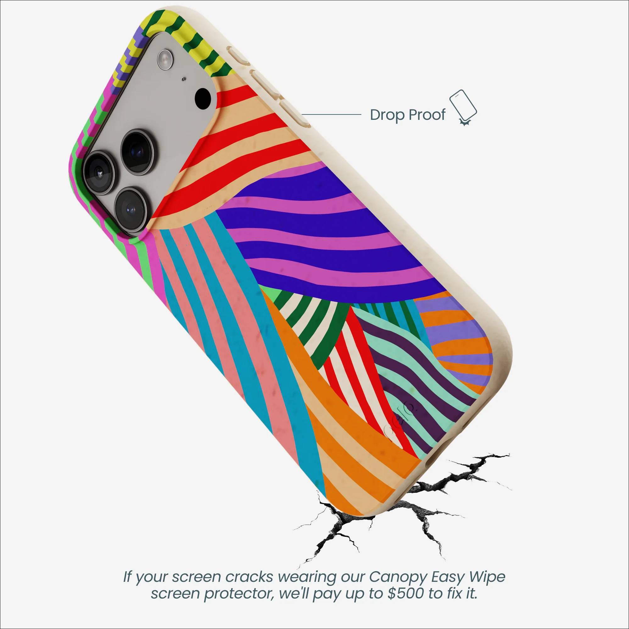 Seashell Clownish Stripes iPhone 17 Pro Max Case - Image 5