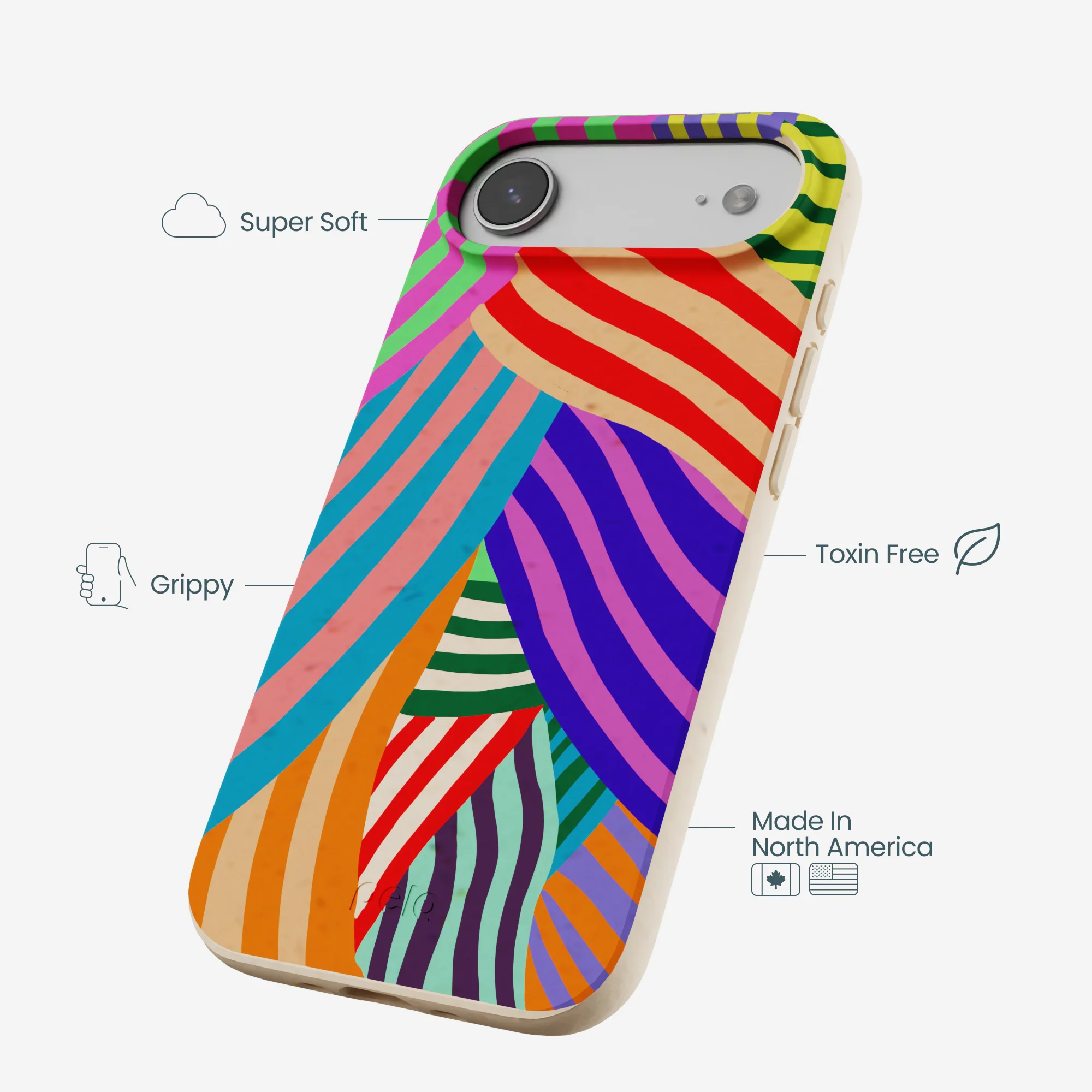 Seashell Clownish Stripes iPhone Air Case - Image 4