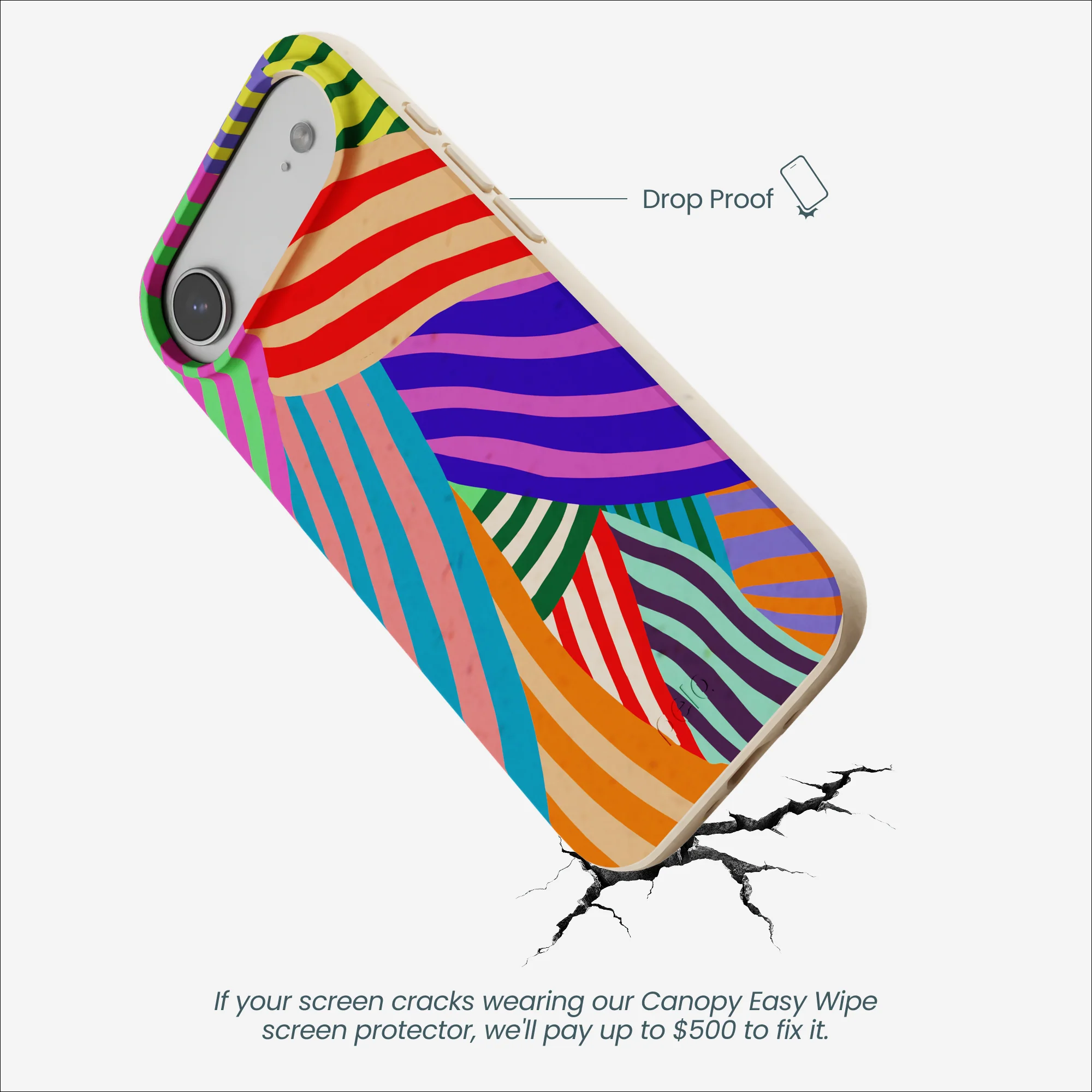 Seashell Clownish Stripes iPhone Air Case - Image 5