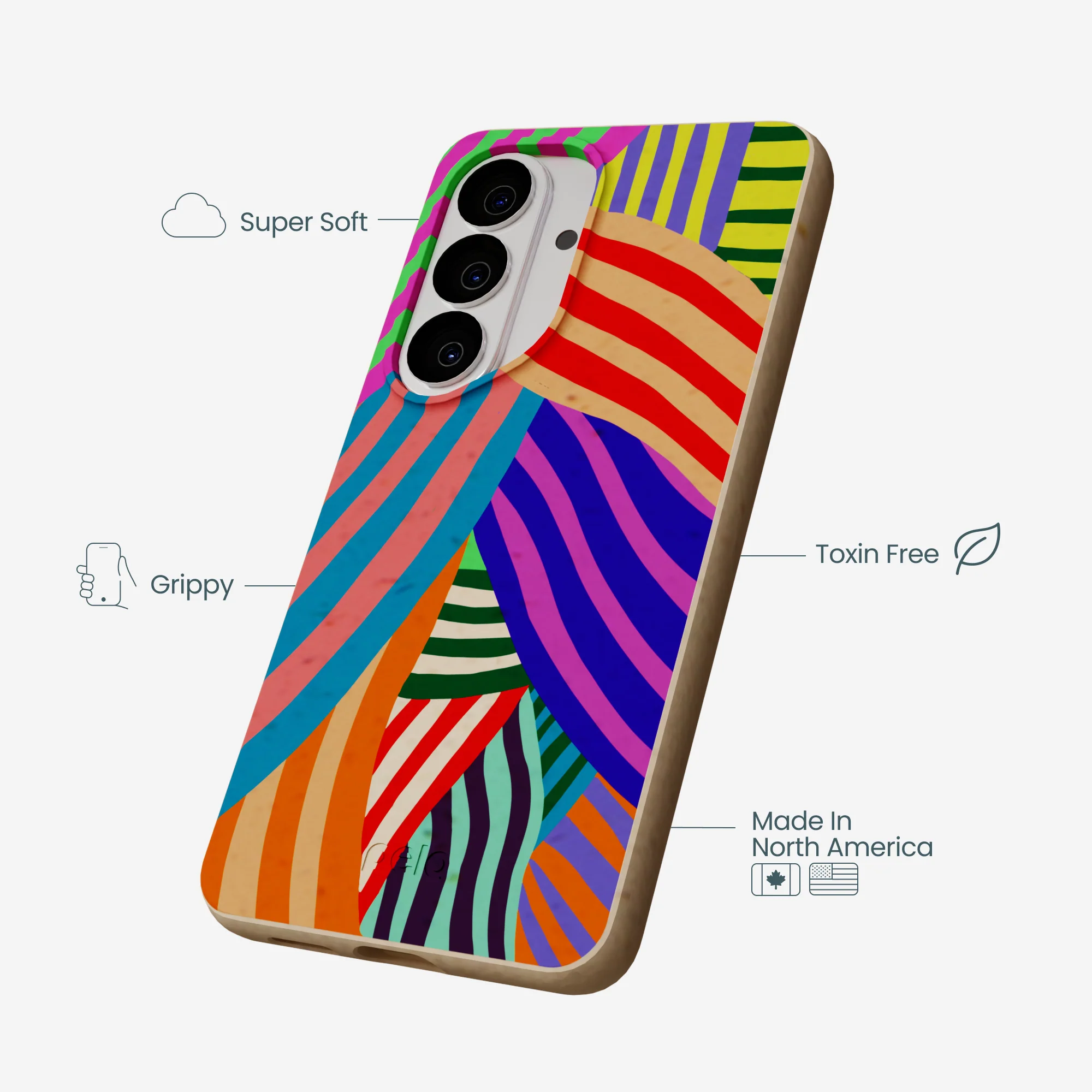 Seashell Clownish Stripes Samsung Galaxy S26 Case - Image 4
