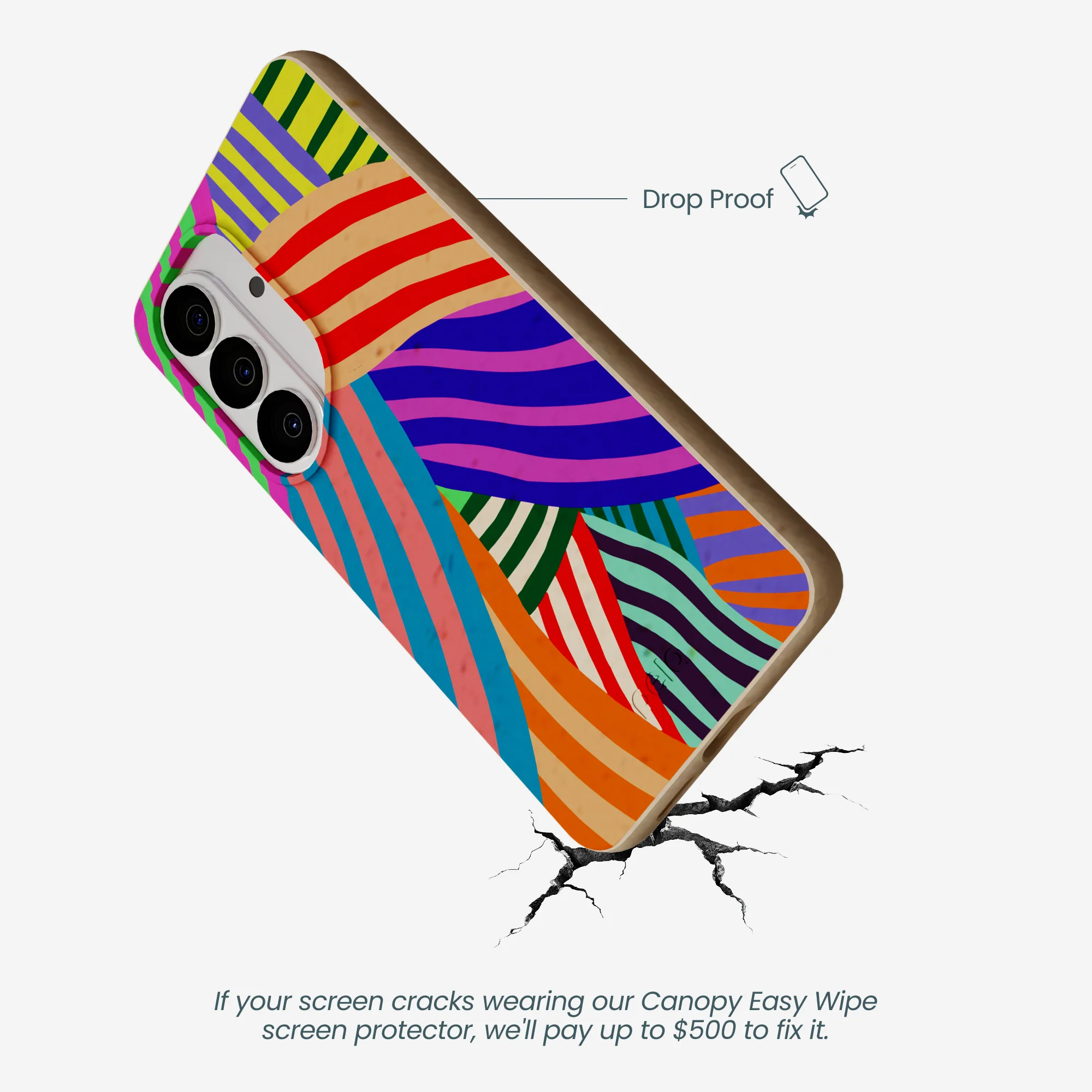 Seashell Clownish Stripes Samsung Galaxy S26 Case - Image 5