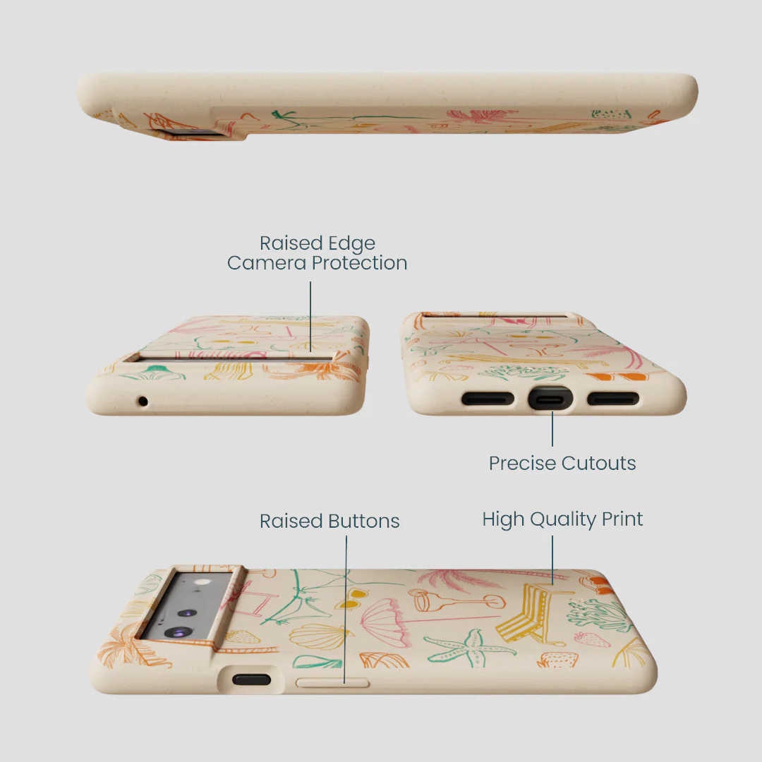 Seashell Coastal Club Google Pixel 6a Case - Image 3