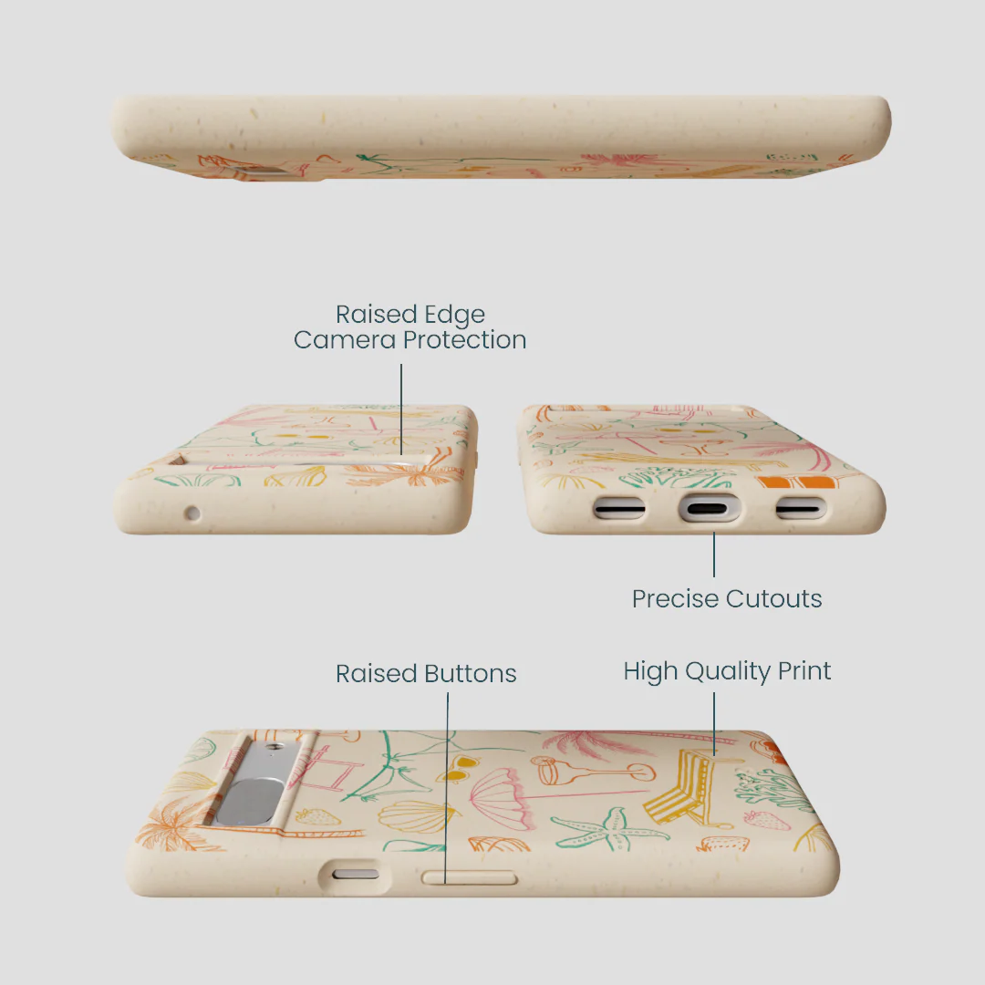 Seashell Coastal Club Google Pixel 7a Case - Image 3