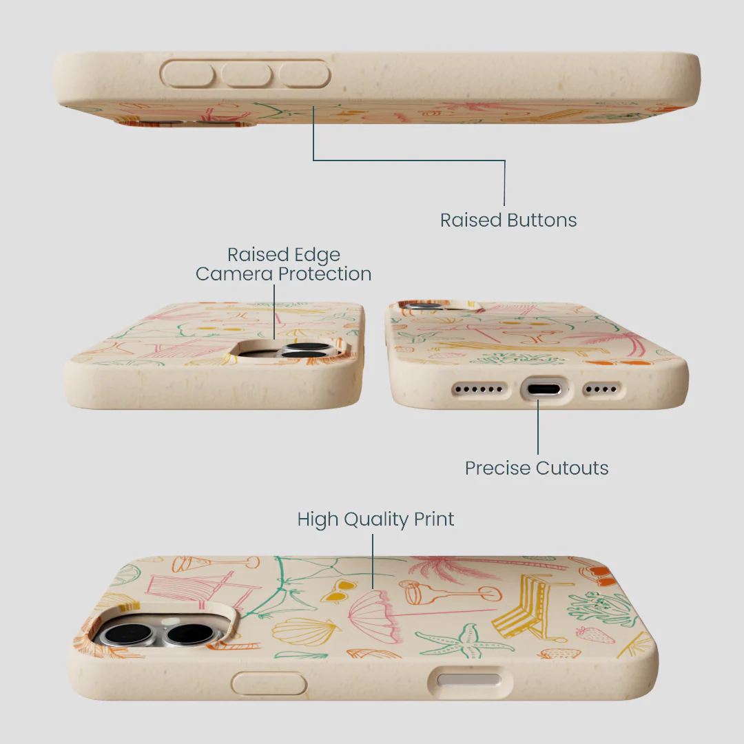 Seashell Coastal Club iPhone 16 Plus Case - Image 3