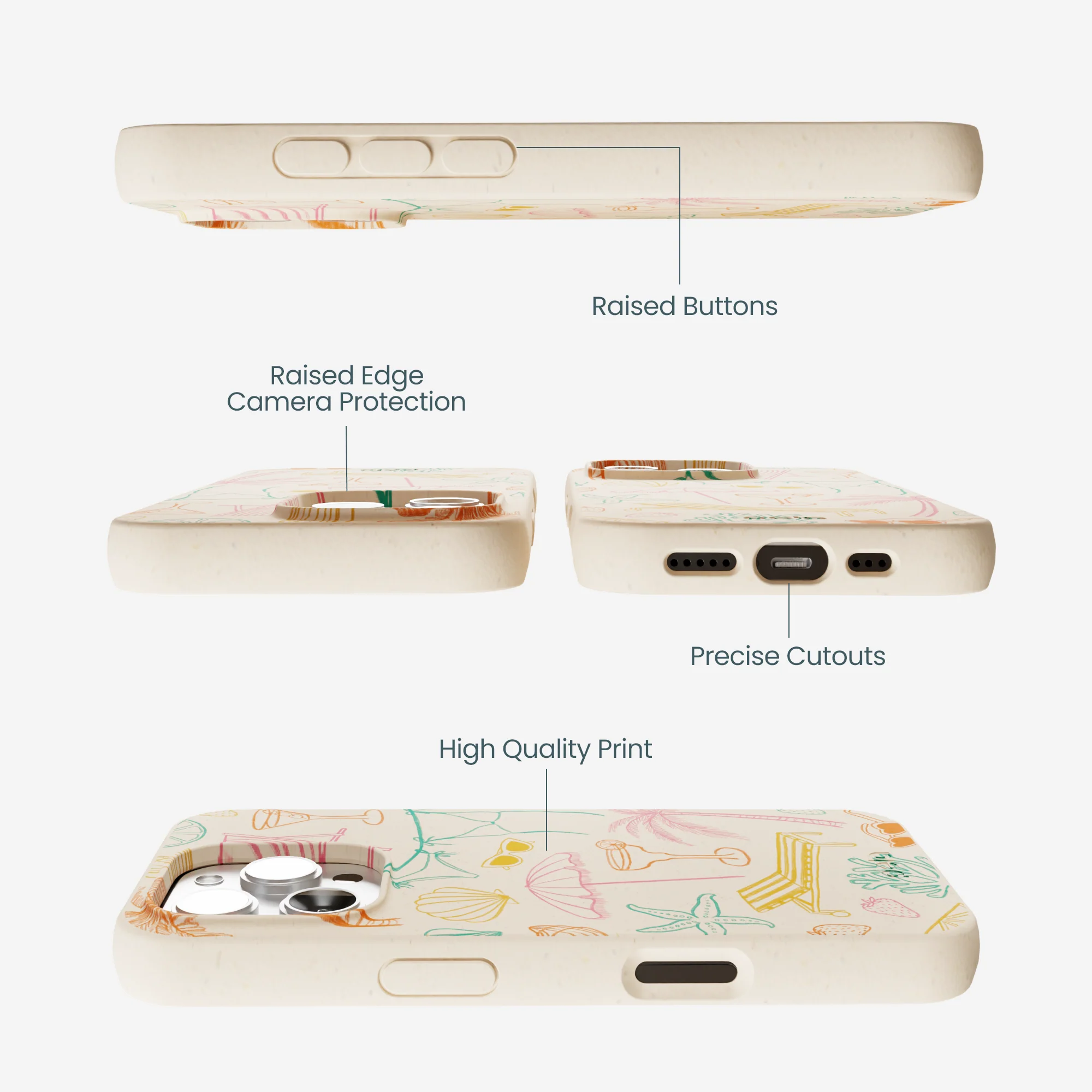 Seashell Coastal Club iPhone 16 Pro Max Case - Image 3
