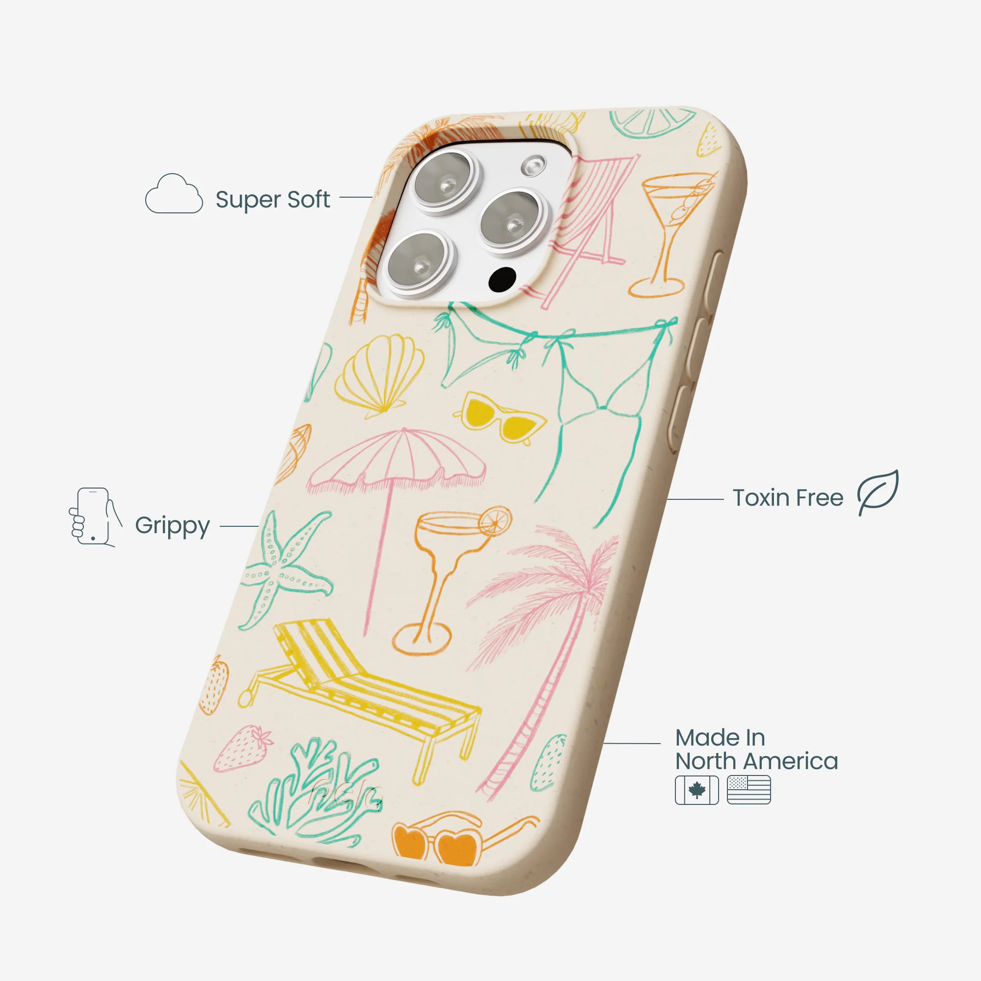 Seashell Coastal Club iPhone 16 Pro Max Case - Image 4