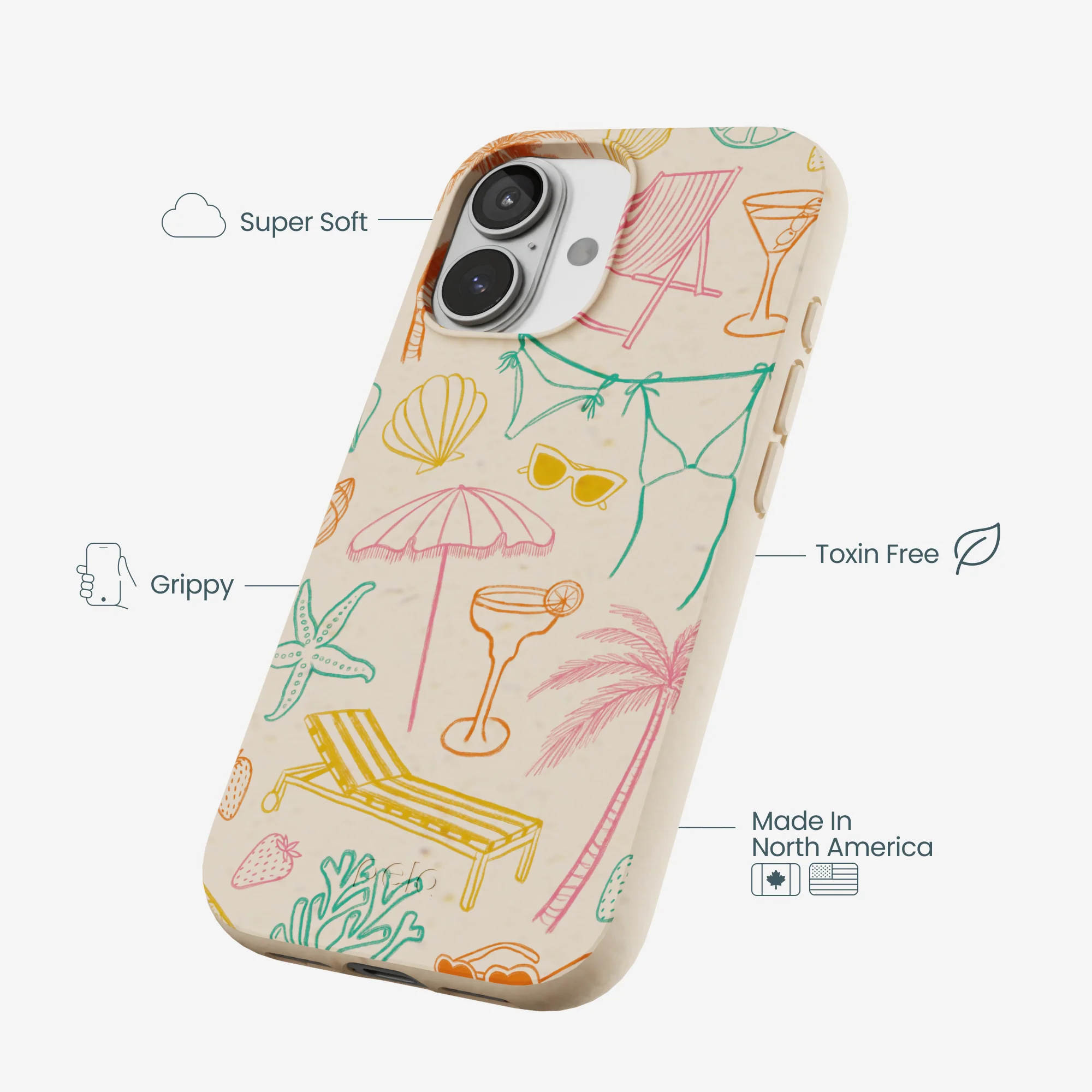 Seashell Coastal Club iPhone 17 Case - Image 4