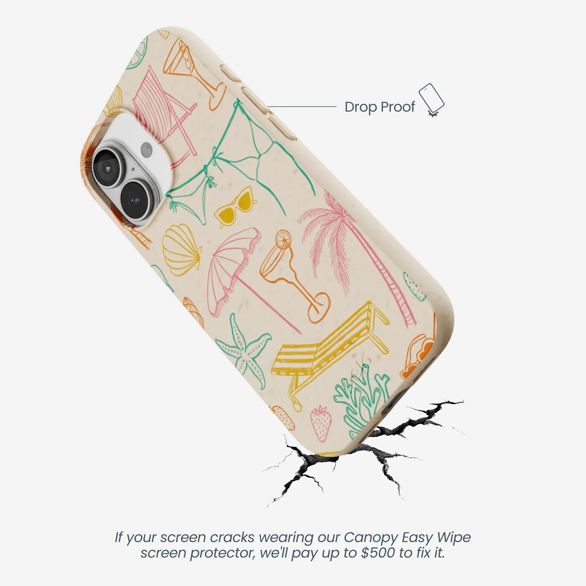 Seashell Coastal Club iPhone 17 Case - Image 5