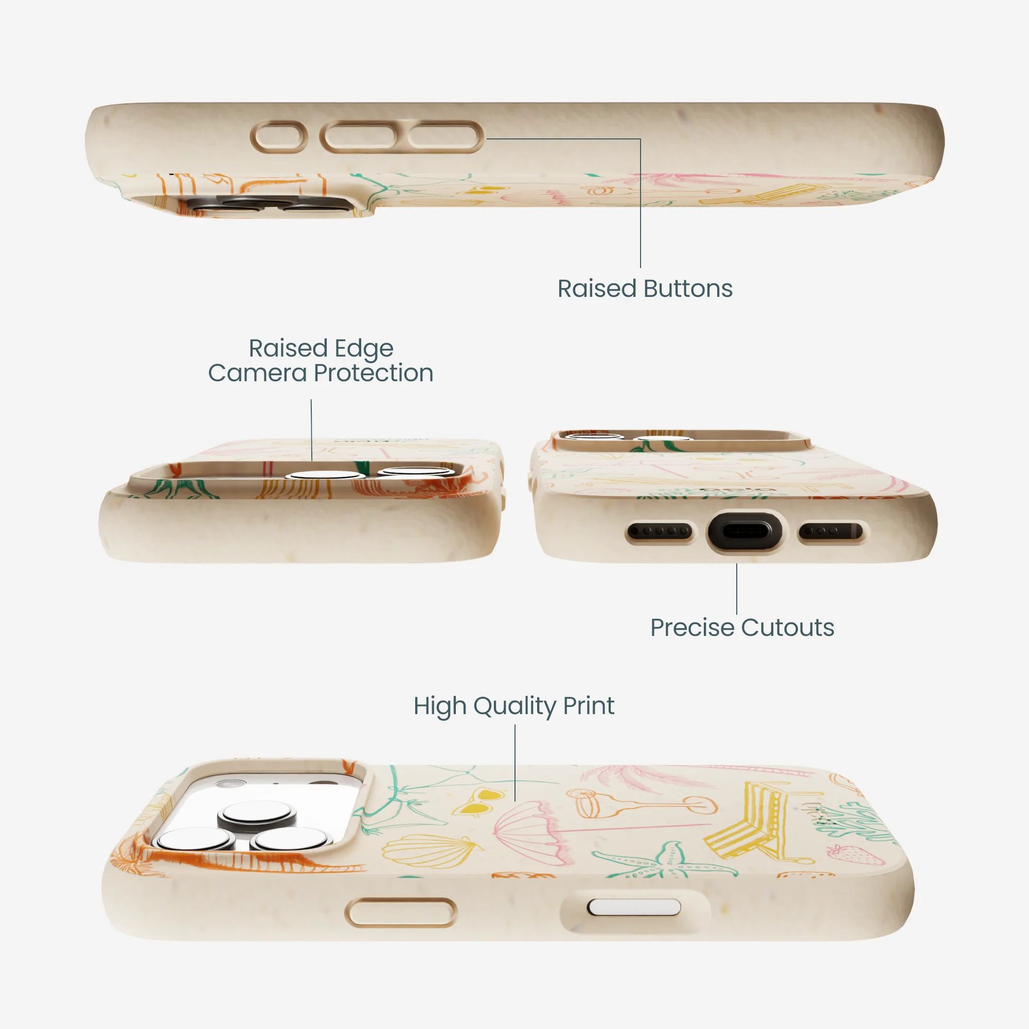 Seashell Coastal Club iPhone 17 Pro Case - Image 3