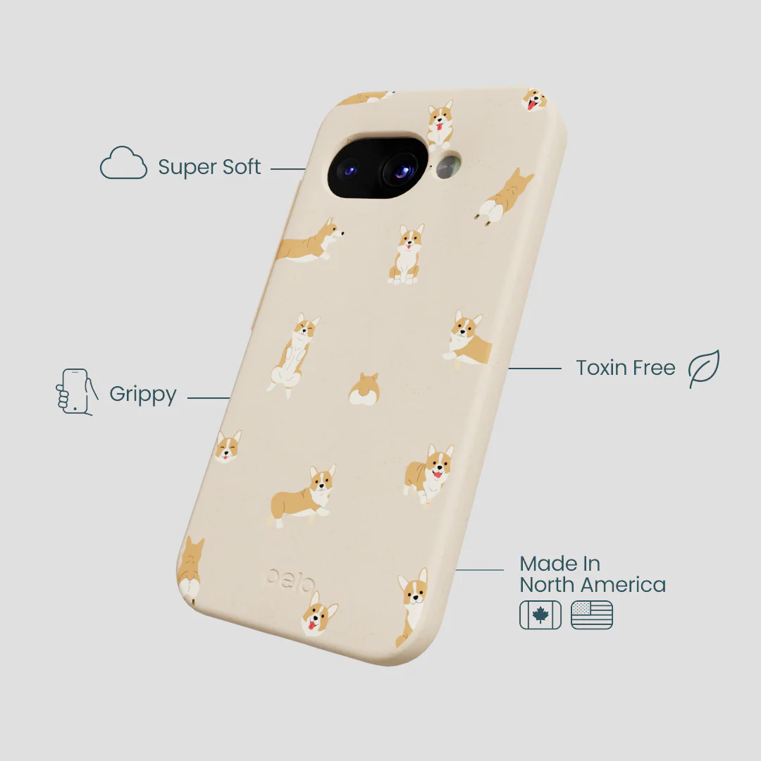 Seashell Corgi Cuties Google Pixel 9a Case - Image 3