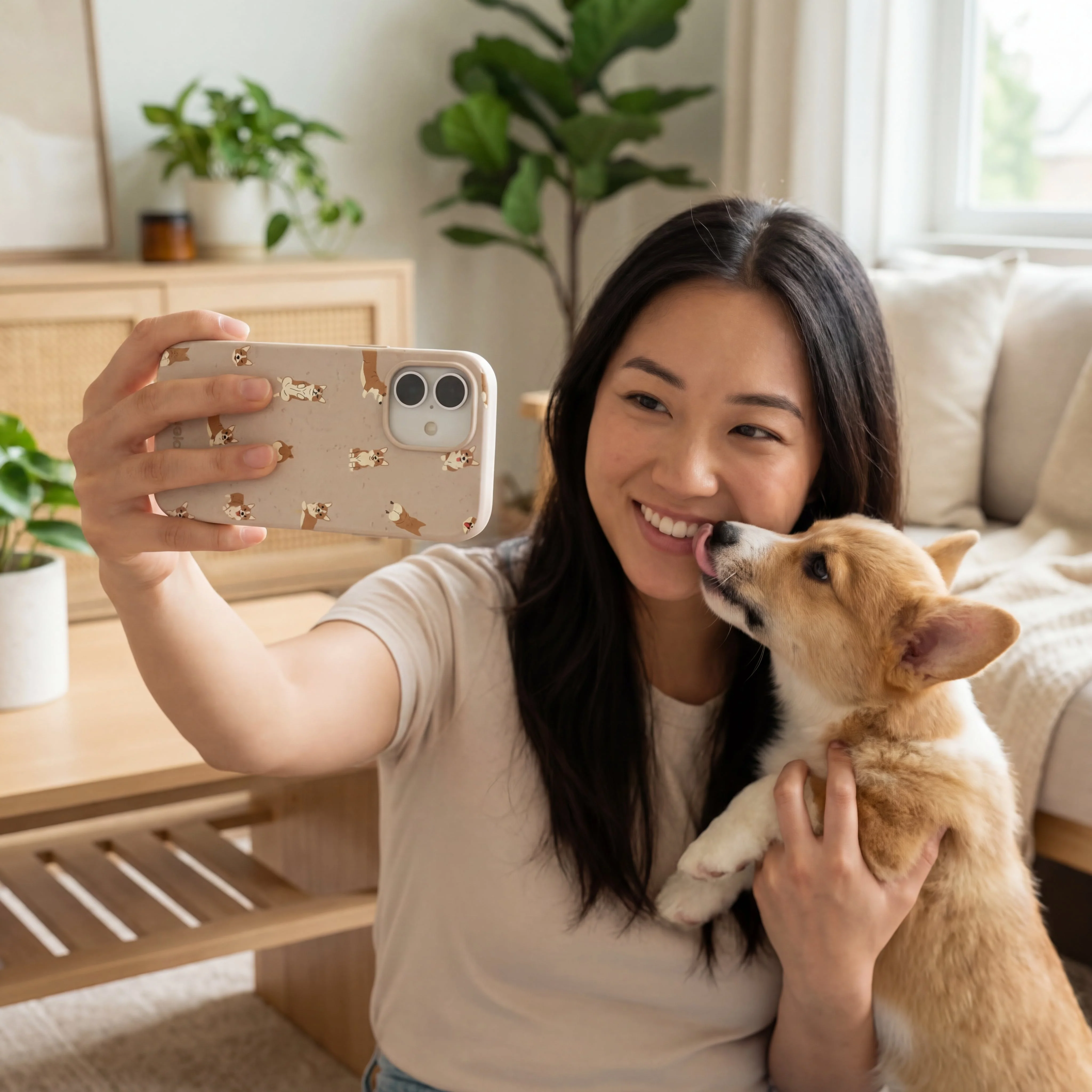 Seashell Corgi Cuties iPhone 16 Case - Image 2