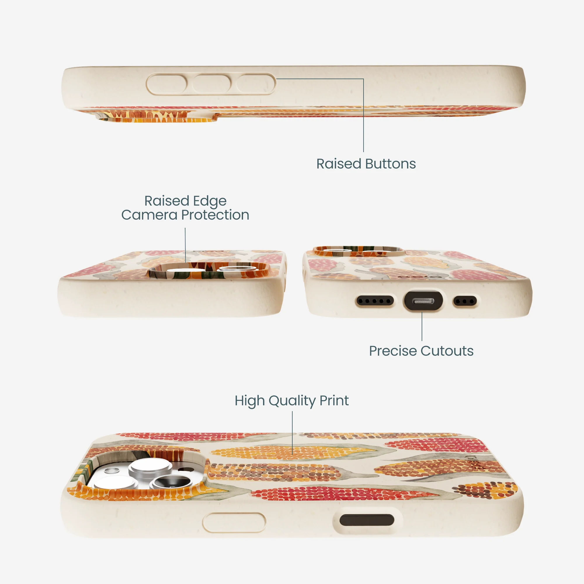 Seashell Cornfield iPhone 16 Pro Max Case - Image 3