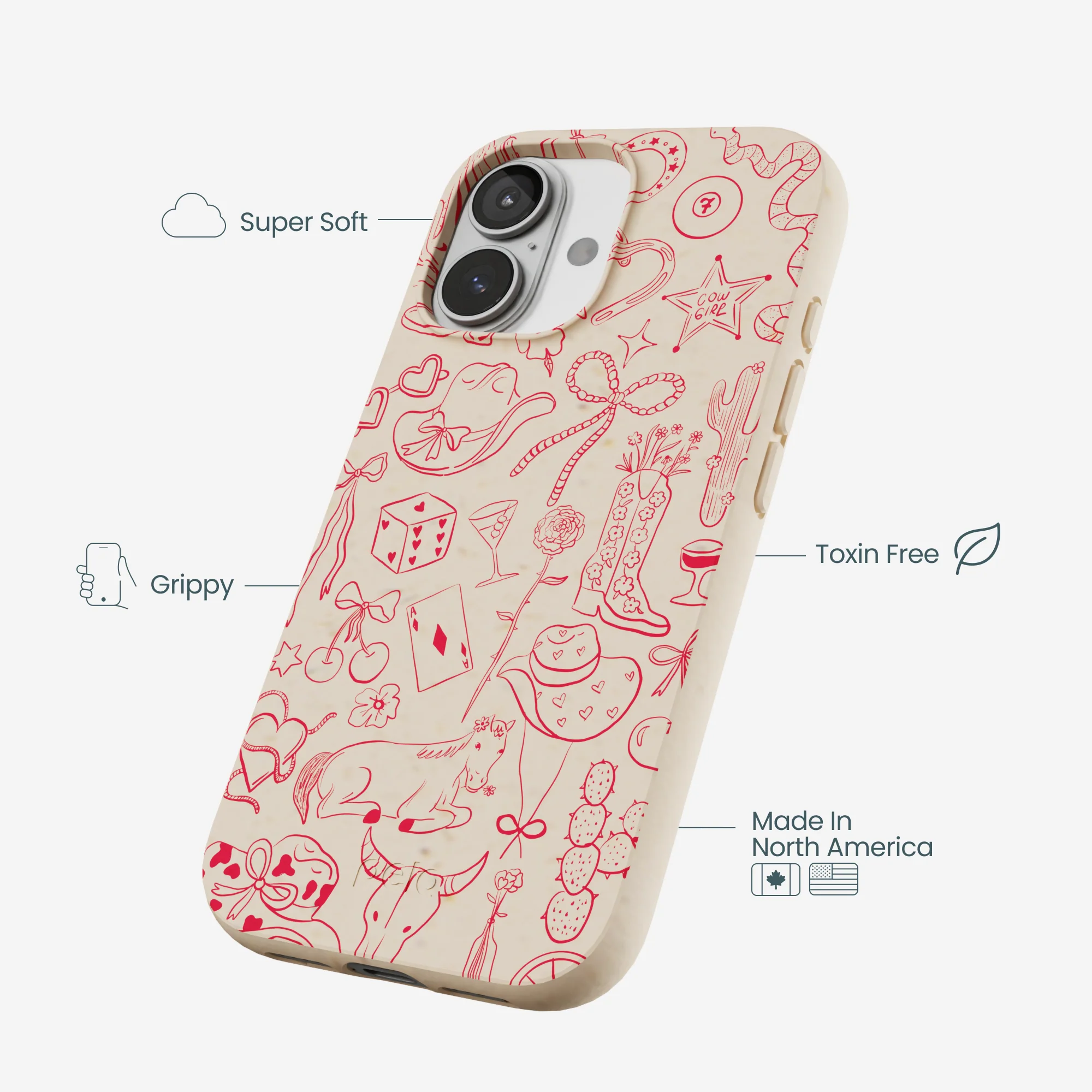 Seashell Cowgirl Chic iPhone 17 Case - Image 4
