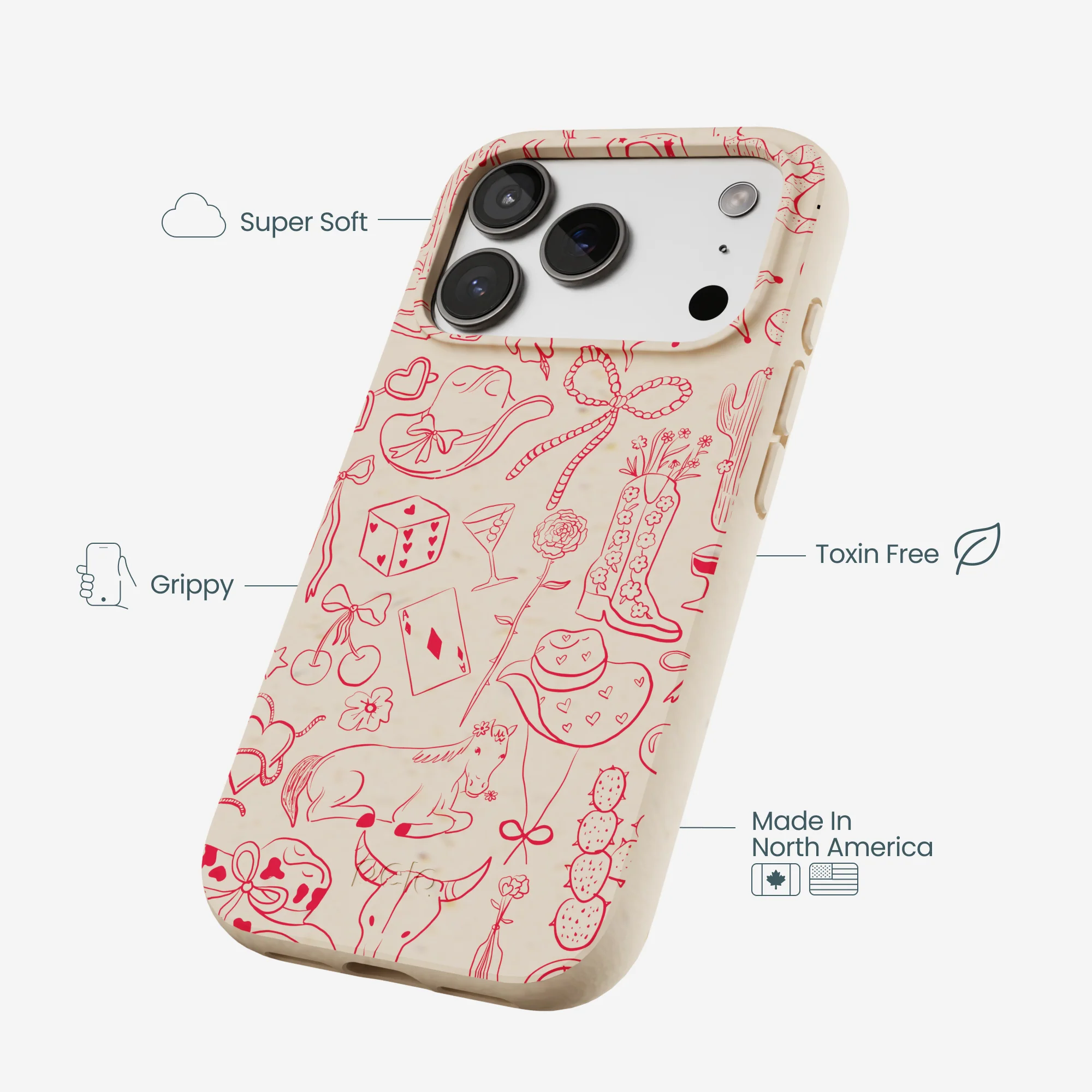 Seashell Cowgirl Chic iPhone 17 Pro Case - Image 4
