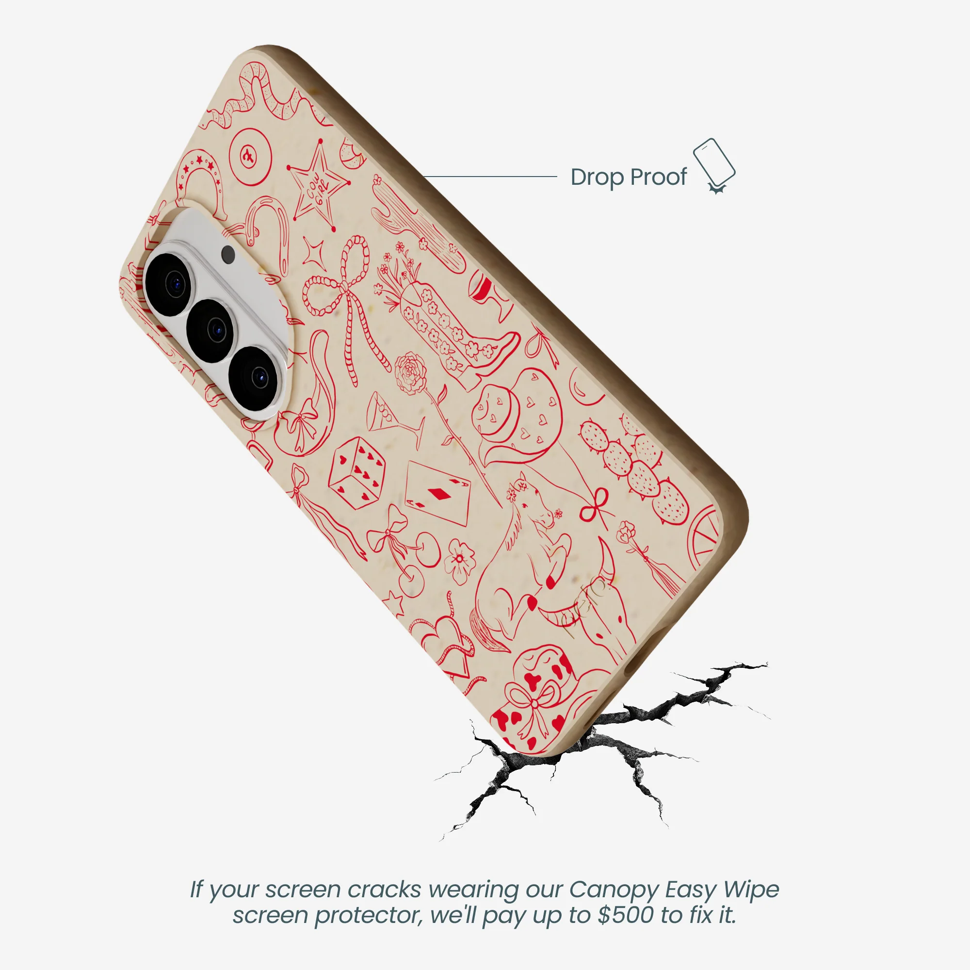 Seashell Cowgirl Chic Samsung Galaxy S26 Case - Image 5