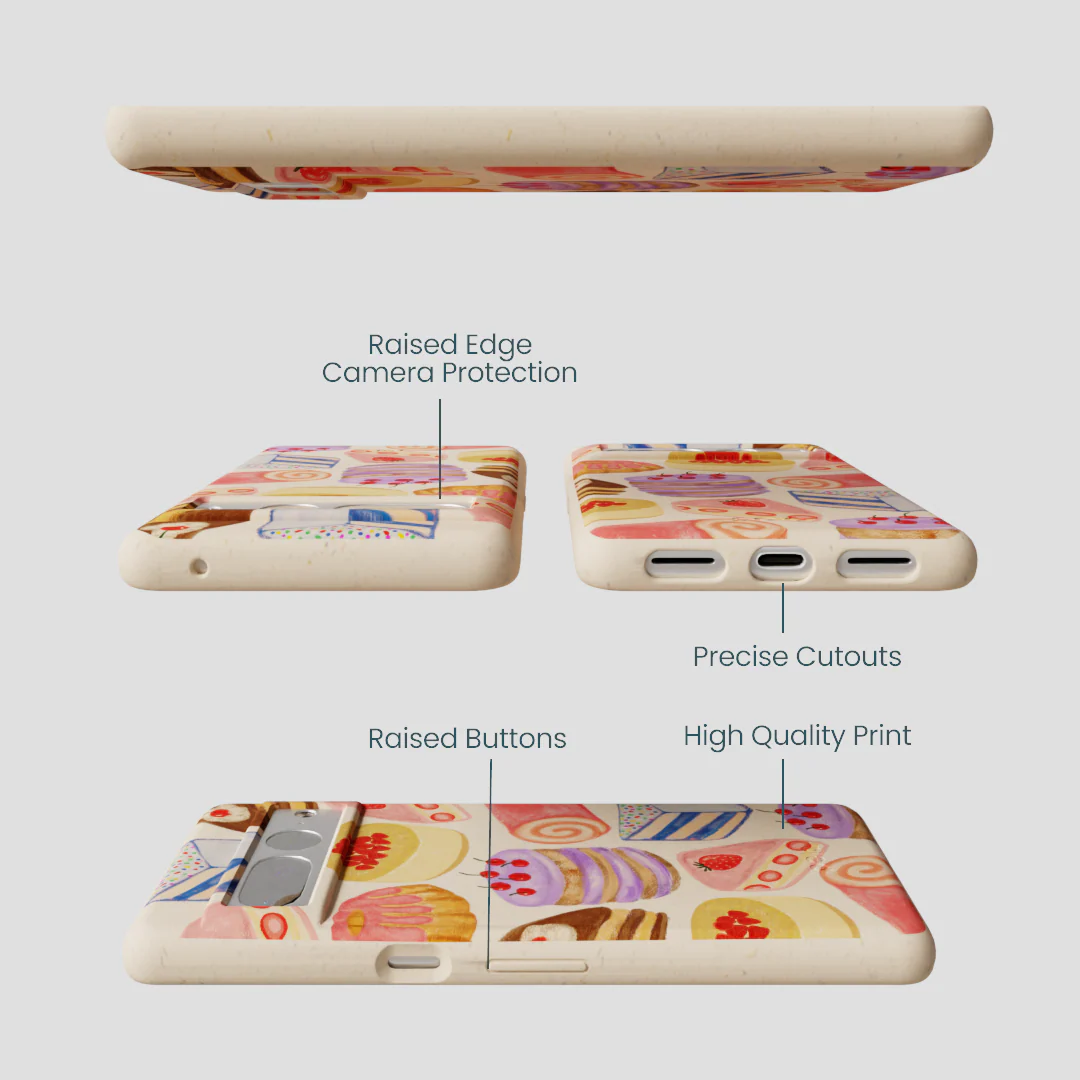 Seashell Crayon Pastries Google Pixel 7 Pro Case - Image 3