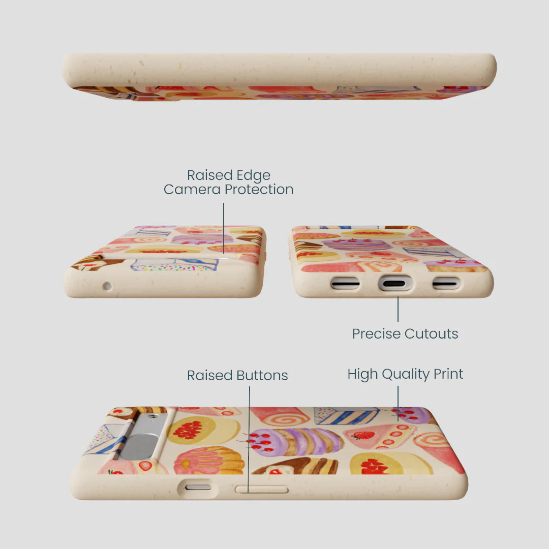 Seashell Crayon Pastries Google Pixel 7a Case - Image 3