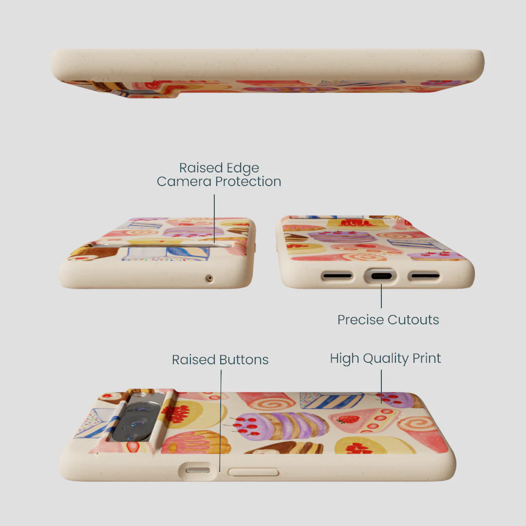 Seashell Crayon Pastries Google Pixel 8 Pro Case - Image 3