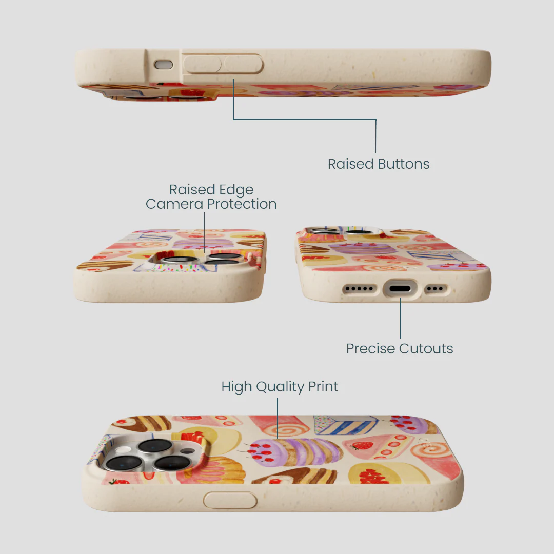 Seashell Crayon Pastries iPhone 15 Pro Case - Image 3