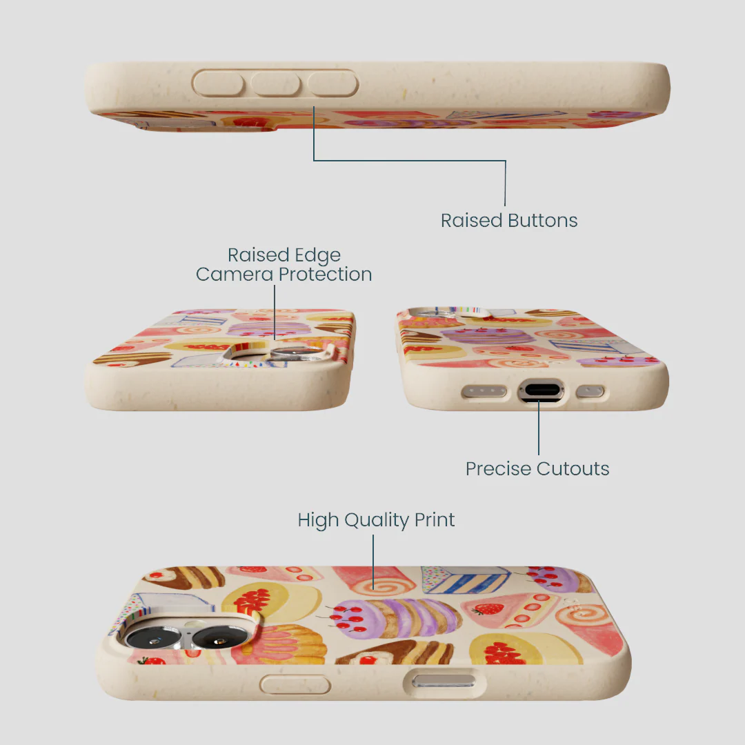 Seashell Crayon Pastries iPhone 16 Case - Image 3