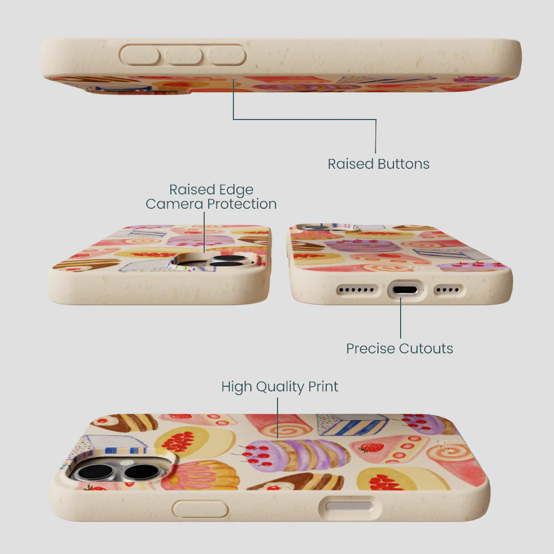 Seashell Crayon Pastries iPhone 16 Plus Case - Image 3