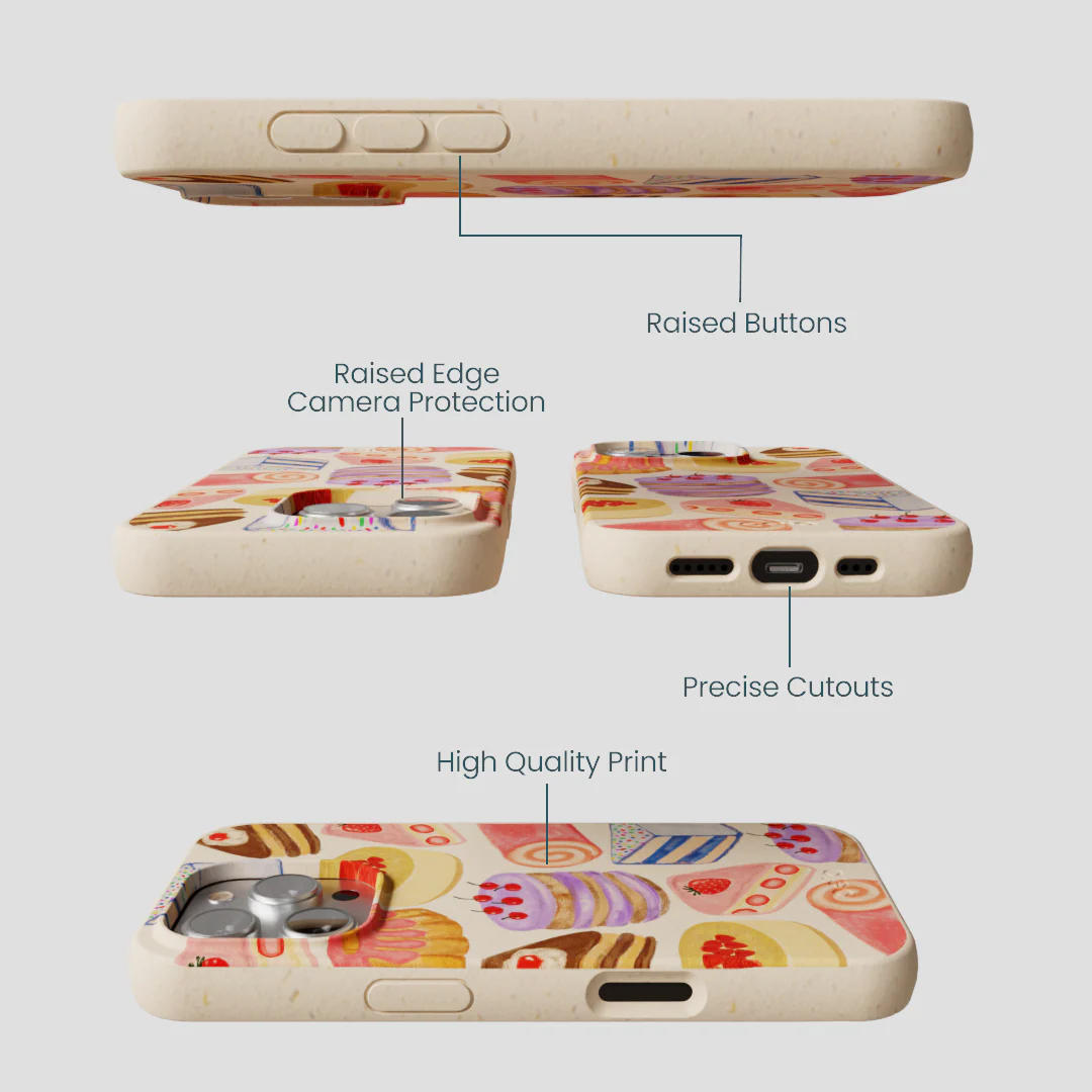 Seashell Crayon Pastries iPhone 16 Pro Case - Image 3