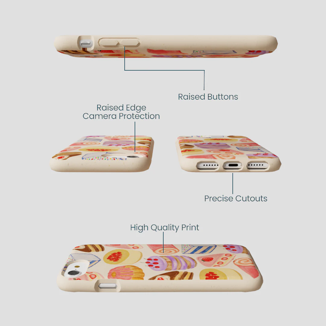 Seashell Crayon Pastries iPhone 6/6s/7/8/SE Case - Image 3